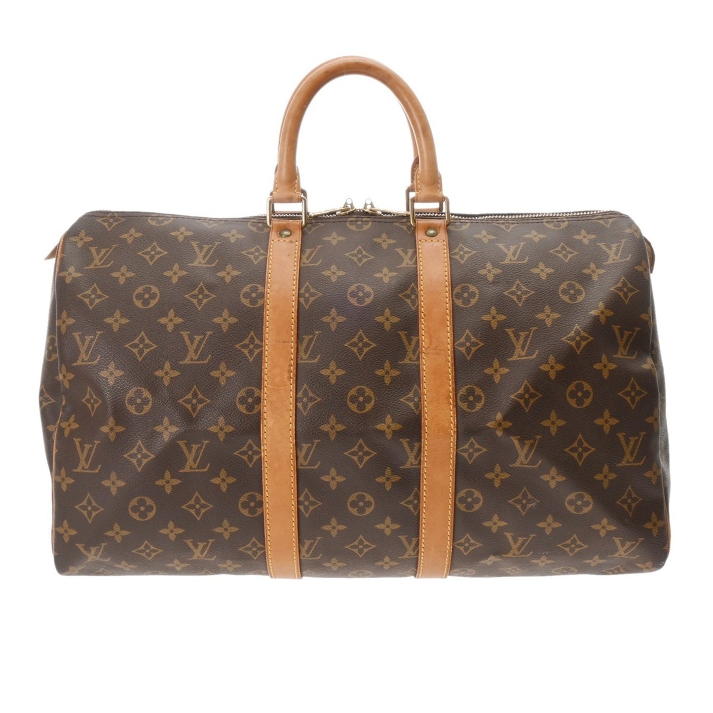 Louis Vuitton Keepall 45, Brown, Canvas, travel