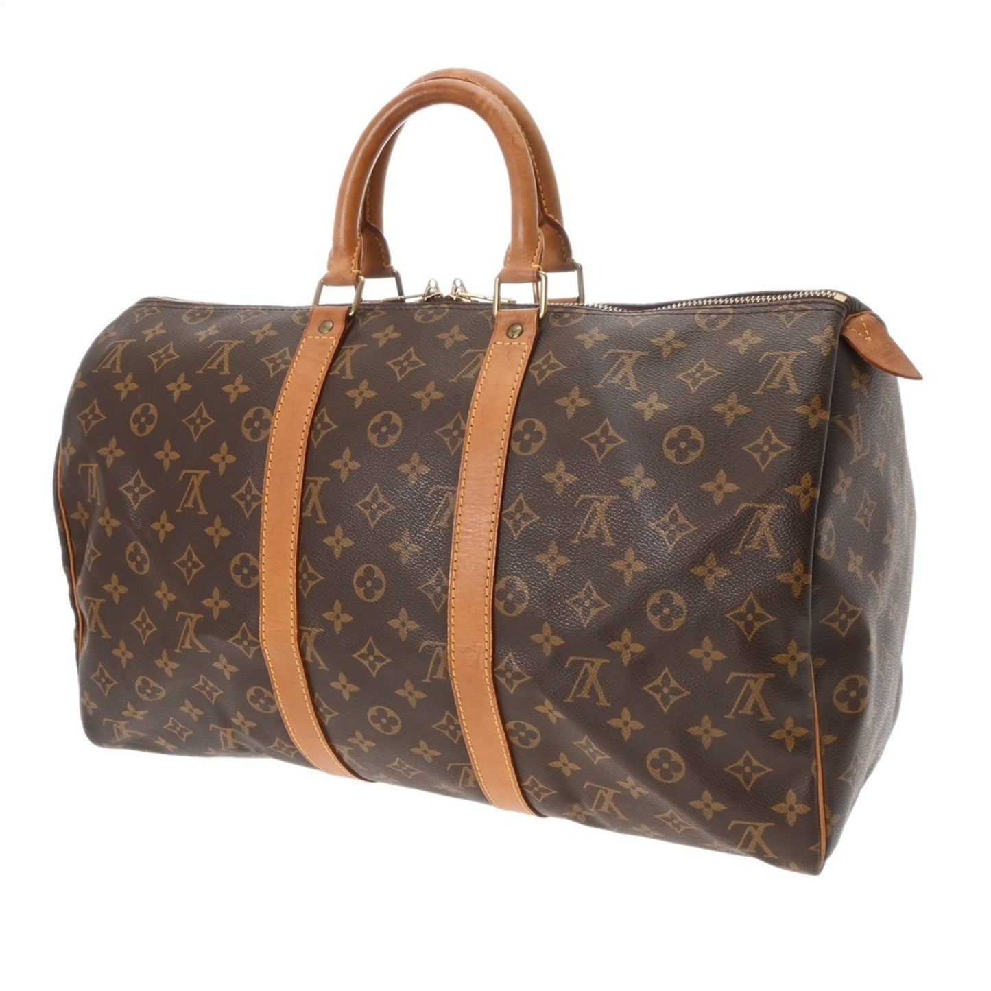 Louis Vuitton Keepall 45, Brown, Canvas, travel