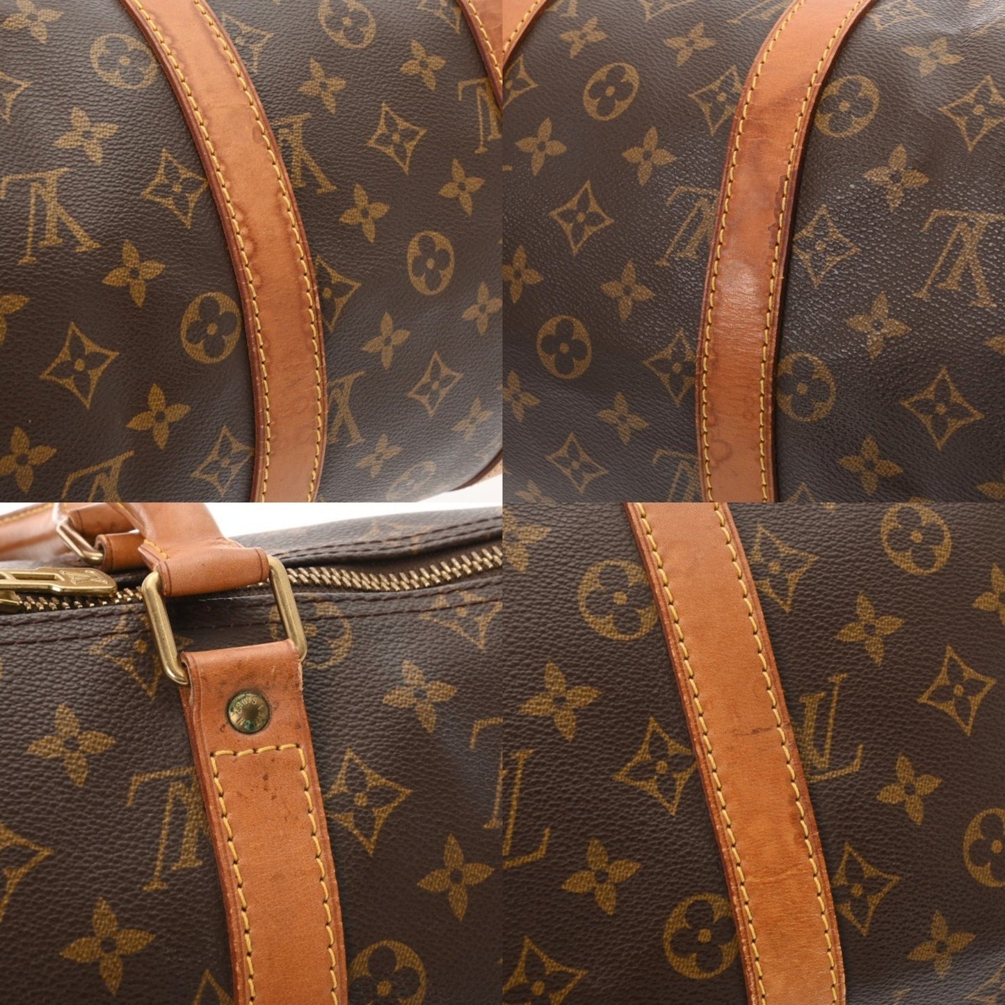 Louis Vuitton Keepall 45, Brown, Canvas, travel
