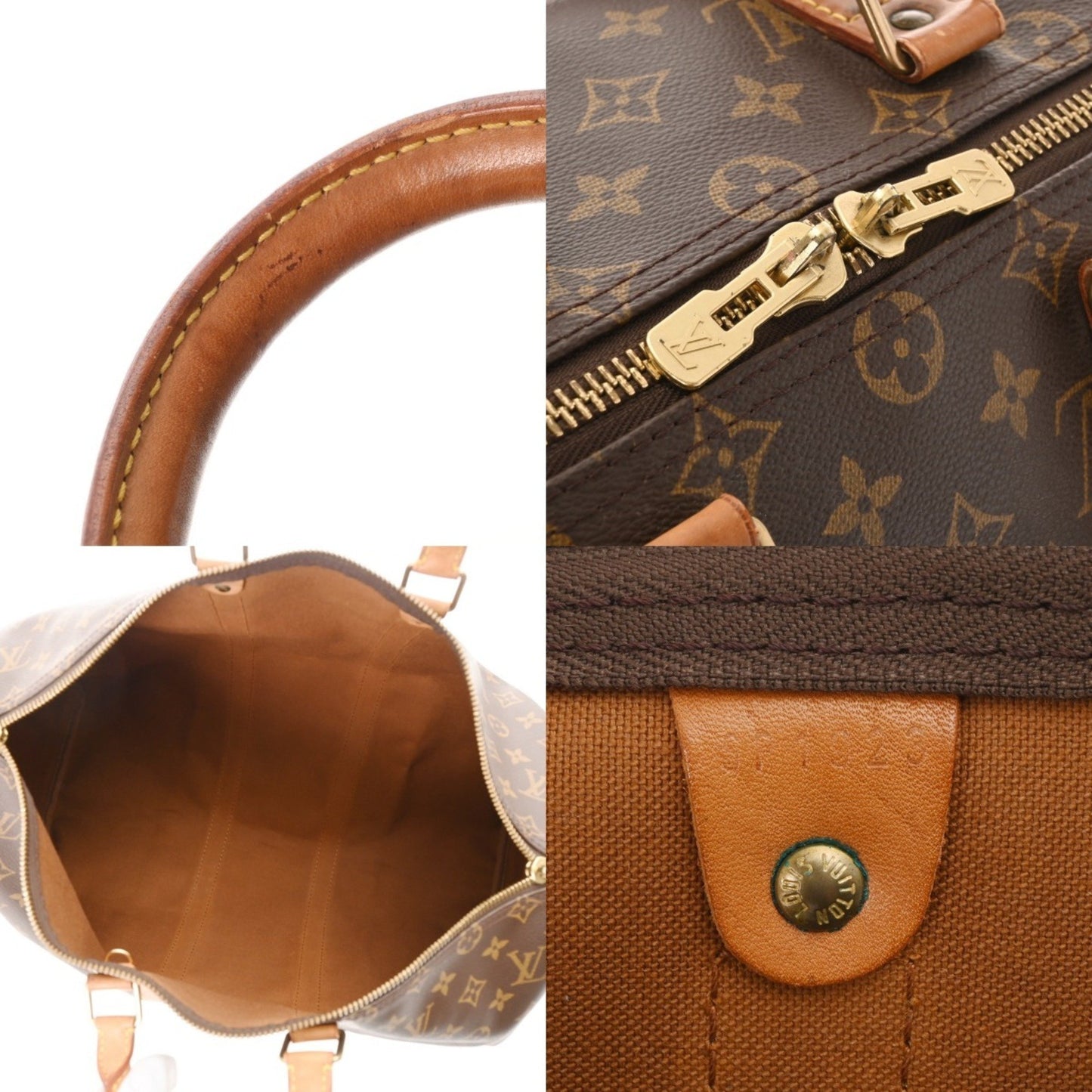 Louis Vuitton Keepall 45, Brown, Canvas, travel