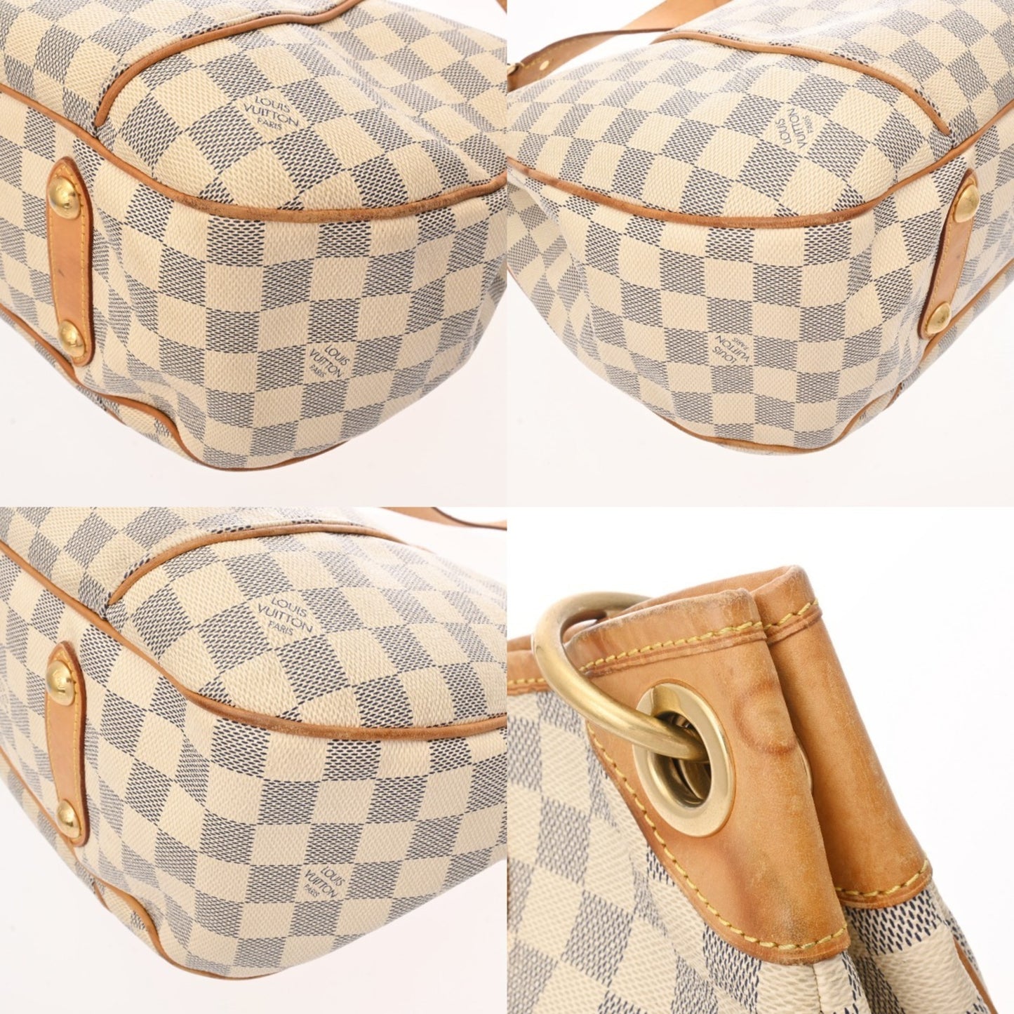 Louis Vuitton Galliera, White, Canvas, handbag