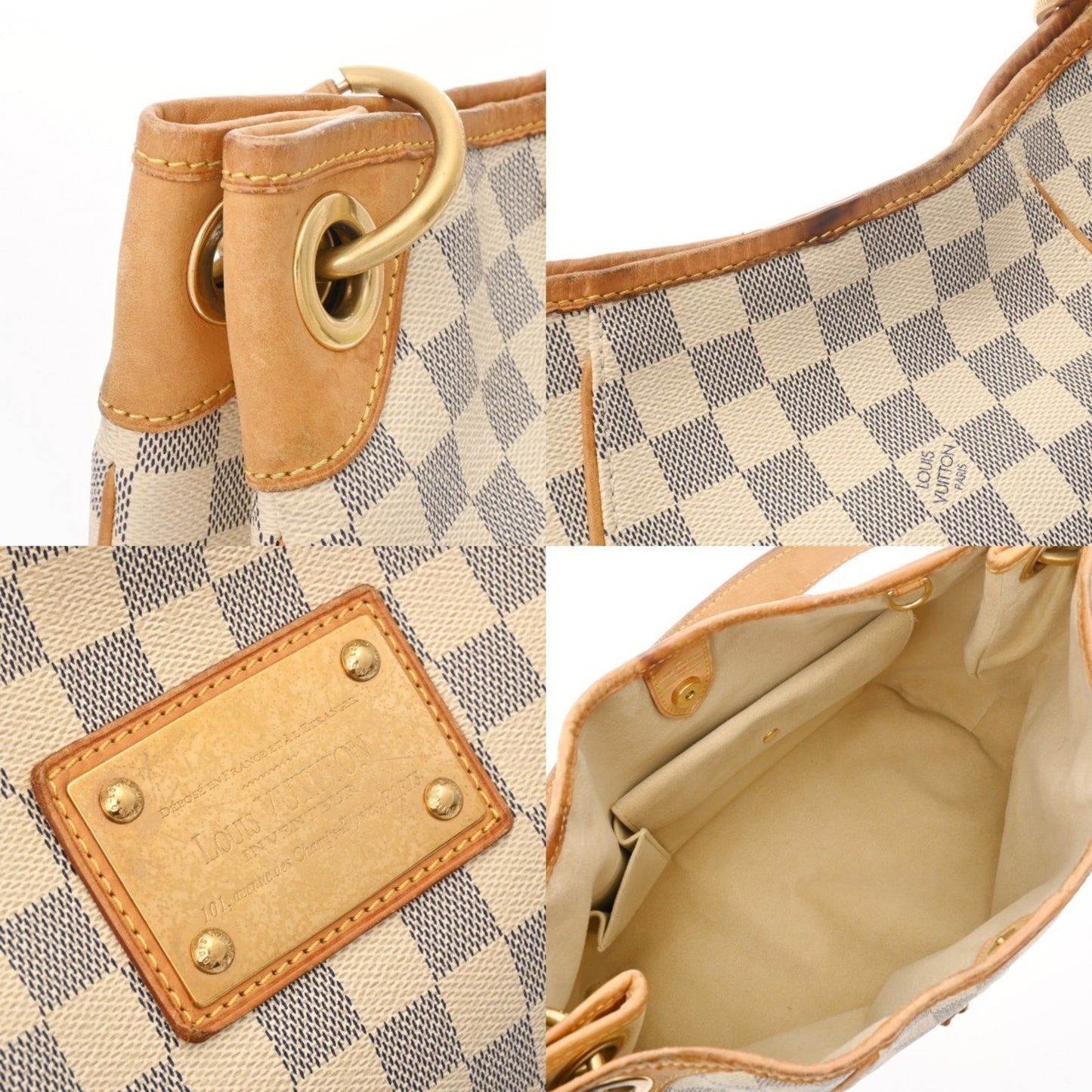 Louis Vuitton Galliera, White, Canvas, handbag