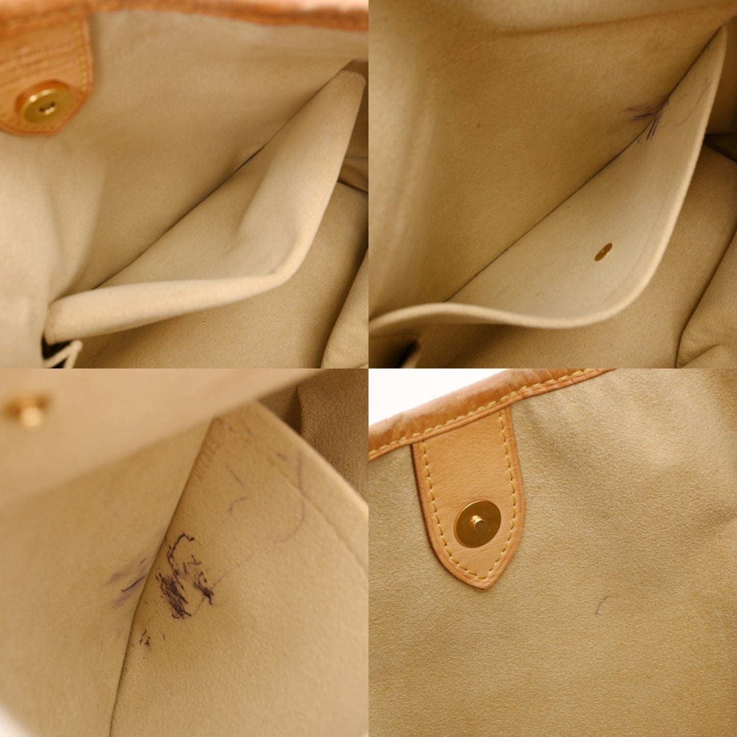 Louis Vuitton Galliera, White, Canvas, handbag