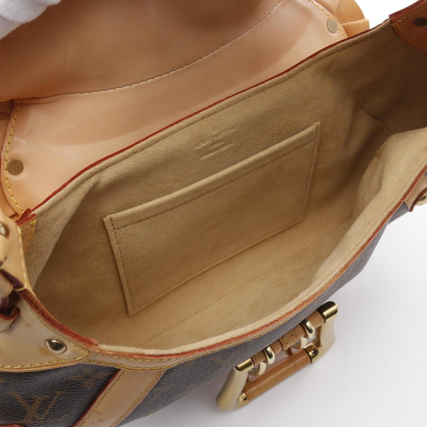 Louis Vuitton Leonor, Brown, Canvas, shoulder