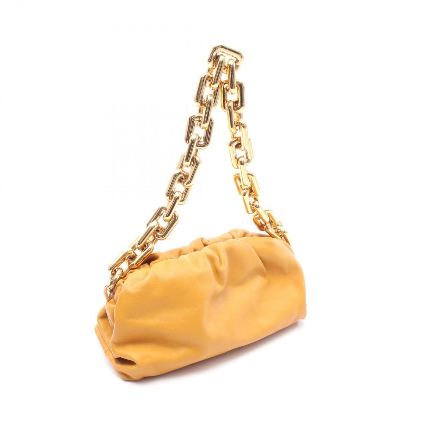 Bottega Veneta Chain Pouch, Brown, Leather, clutch