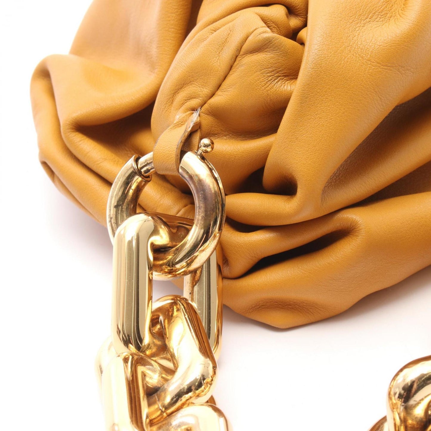 Bottega Veneta Chain Pouch, Brown, Leather, clutch
