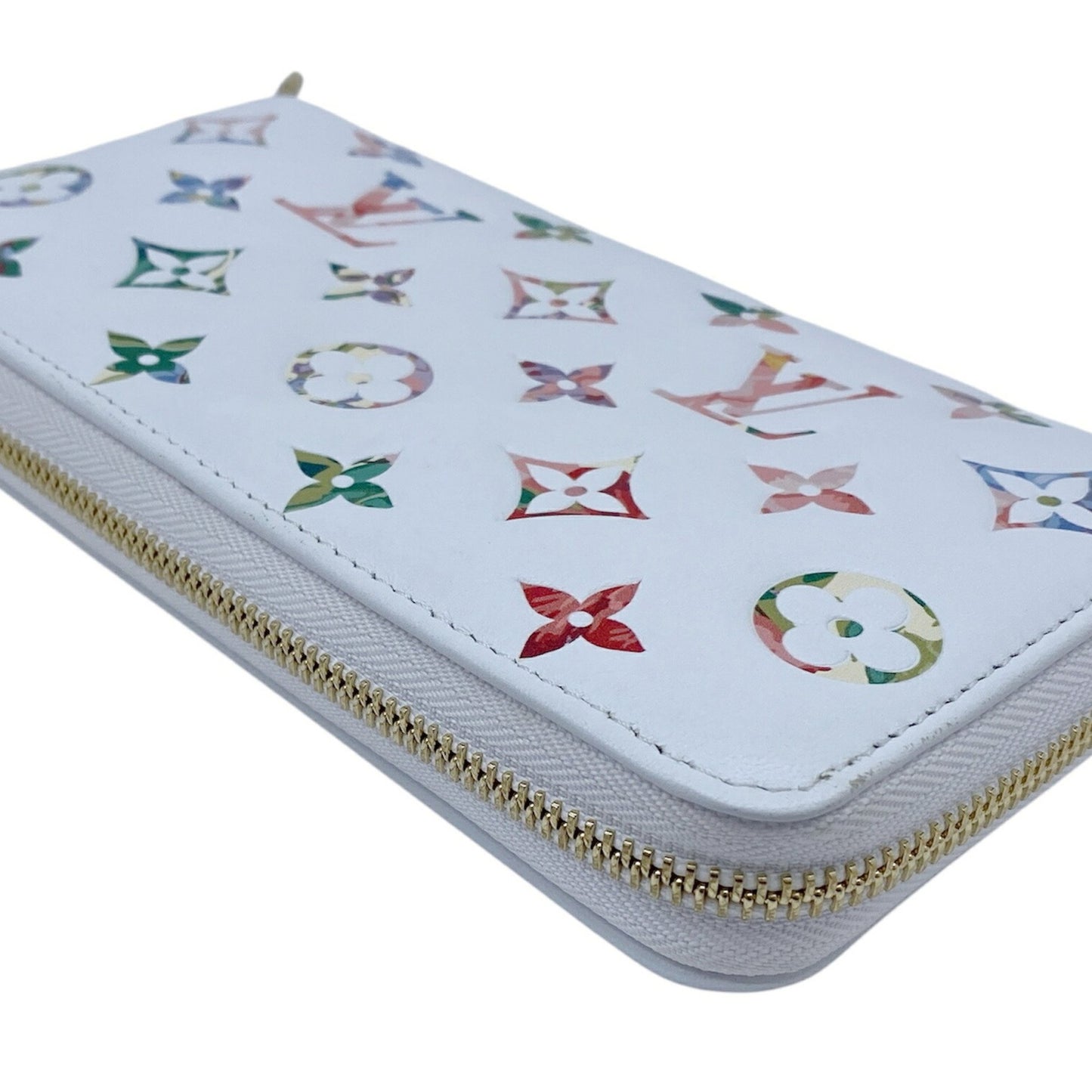 Louis Vuitton Zippy wallet, White, Leather, wallet