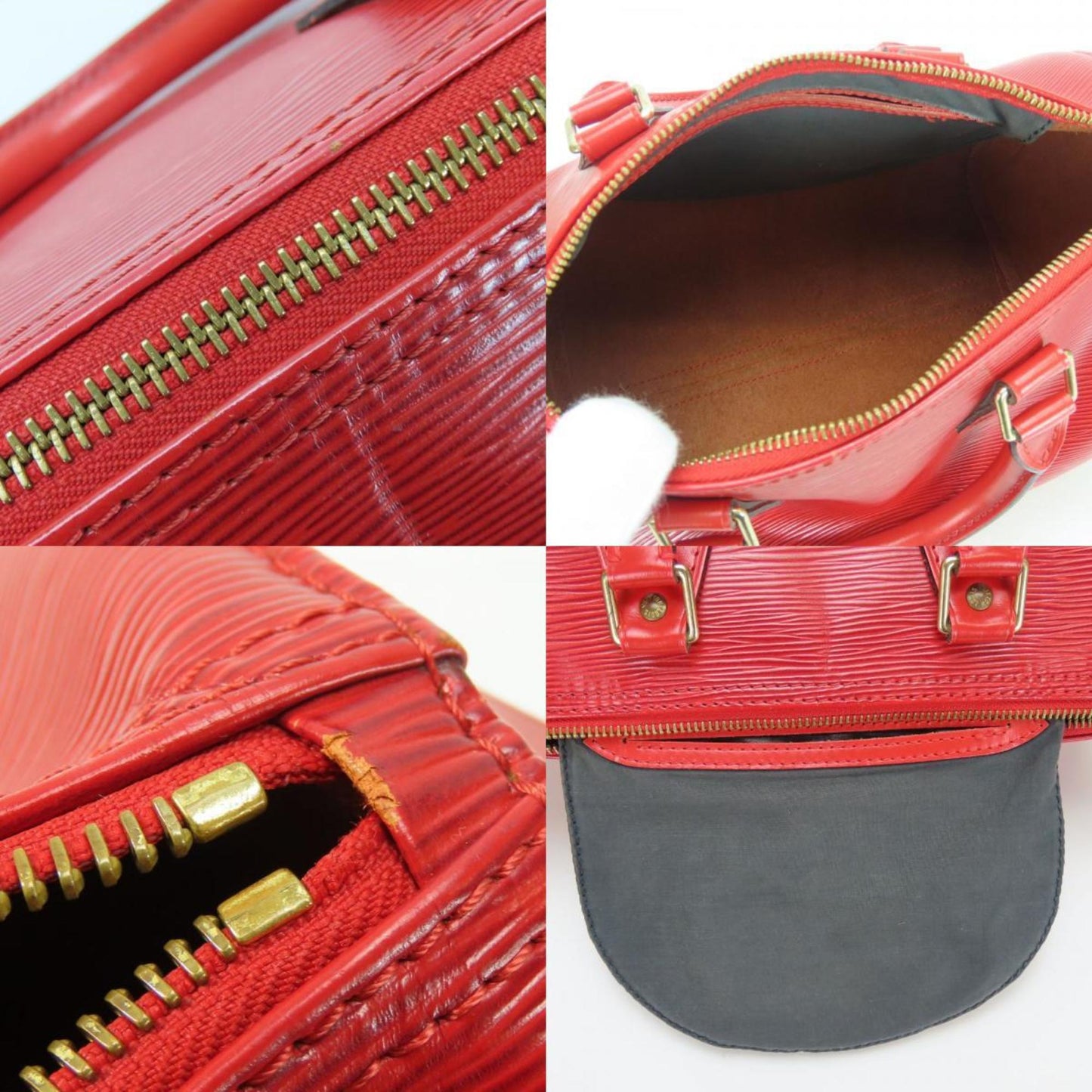 Louis Vuitton Speedy 25, Red, Leather, handbag