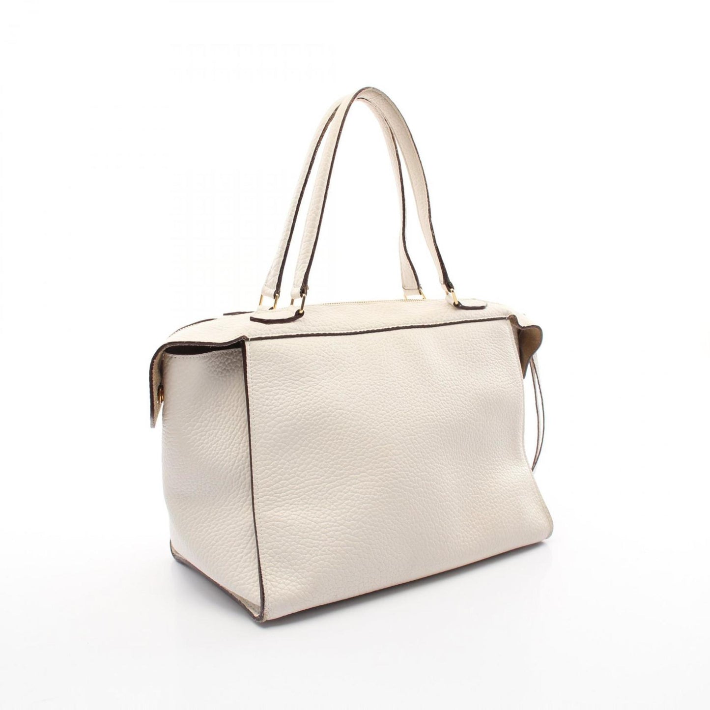 Céline Ring bag small, White, Leather, handbag