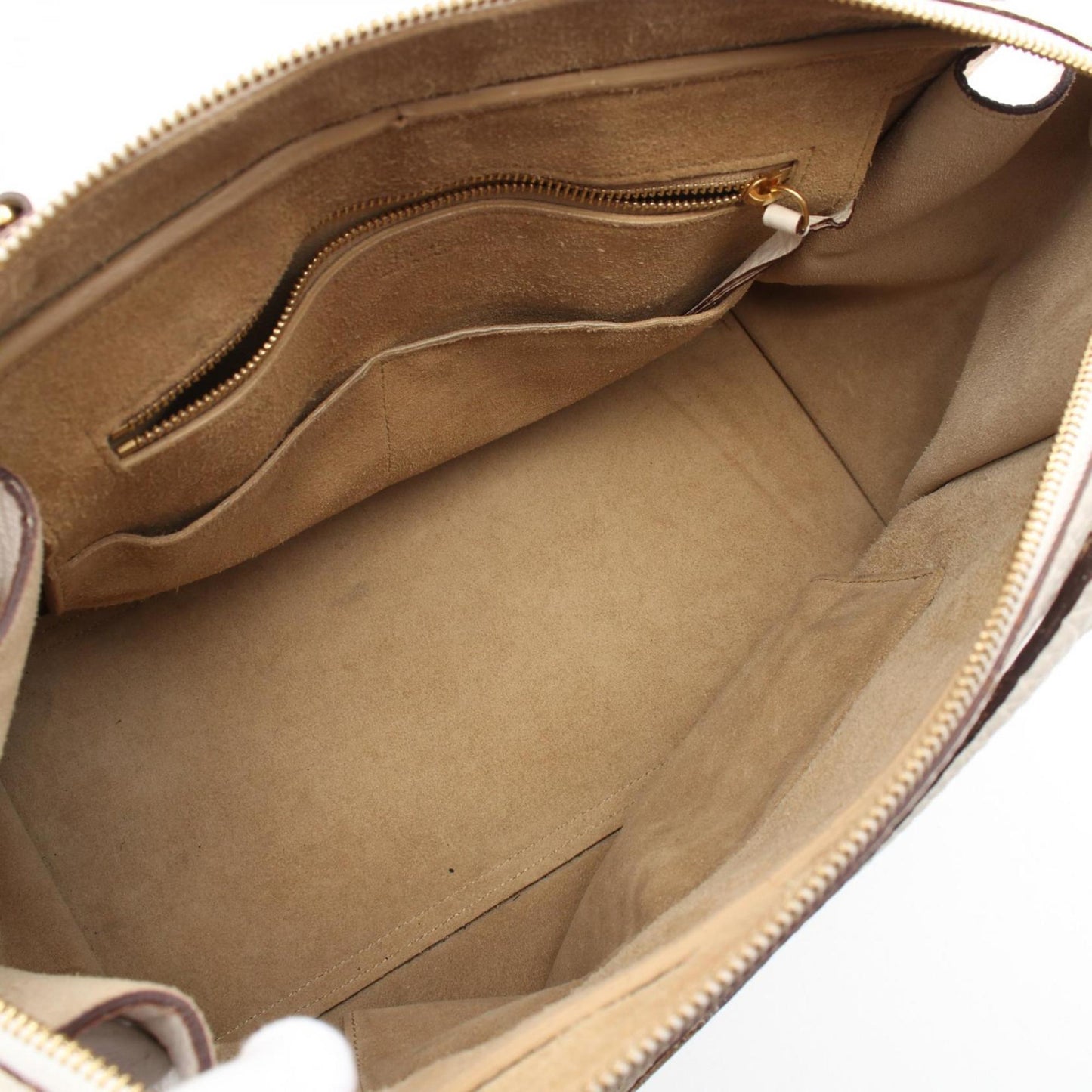 Céline Ring bag small, White, Leather, handbag