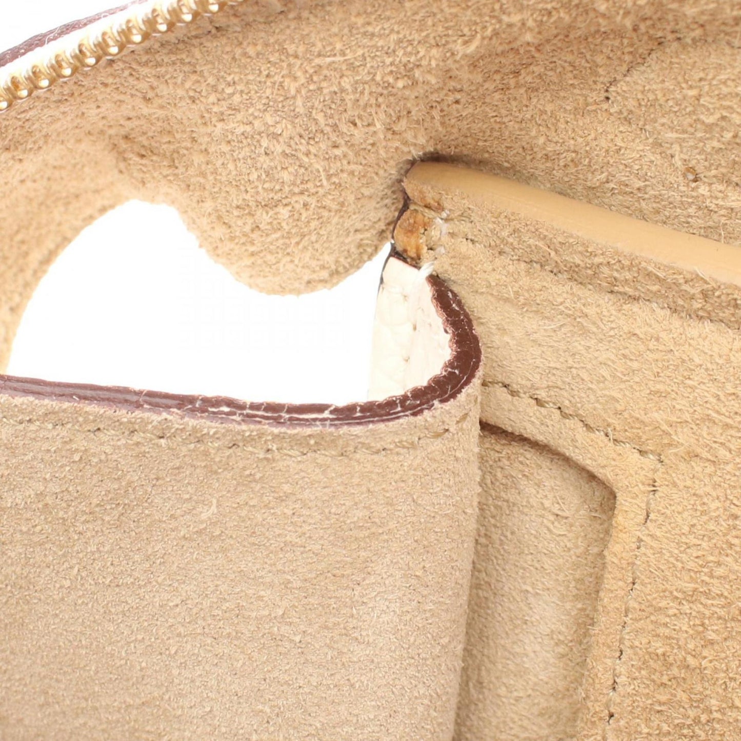Céline Ring bag small, White, Leather, handbag