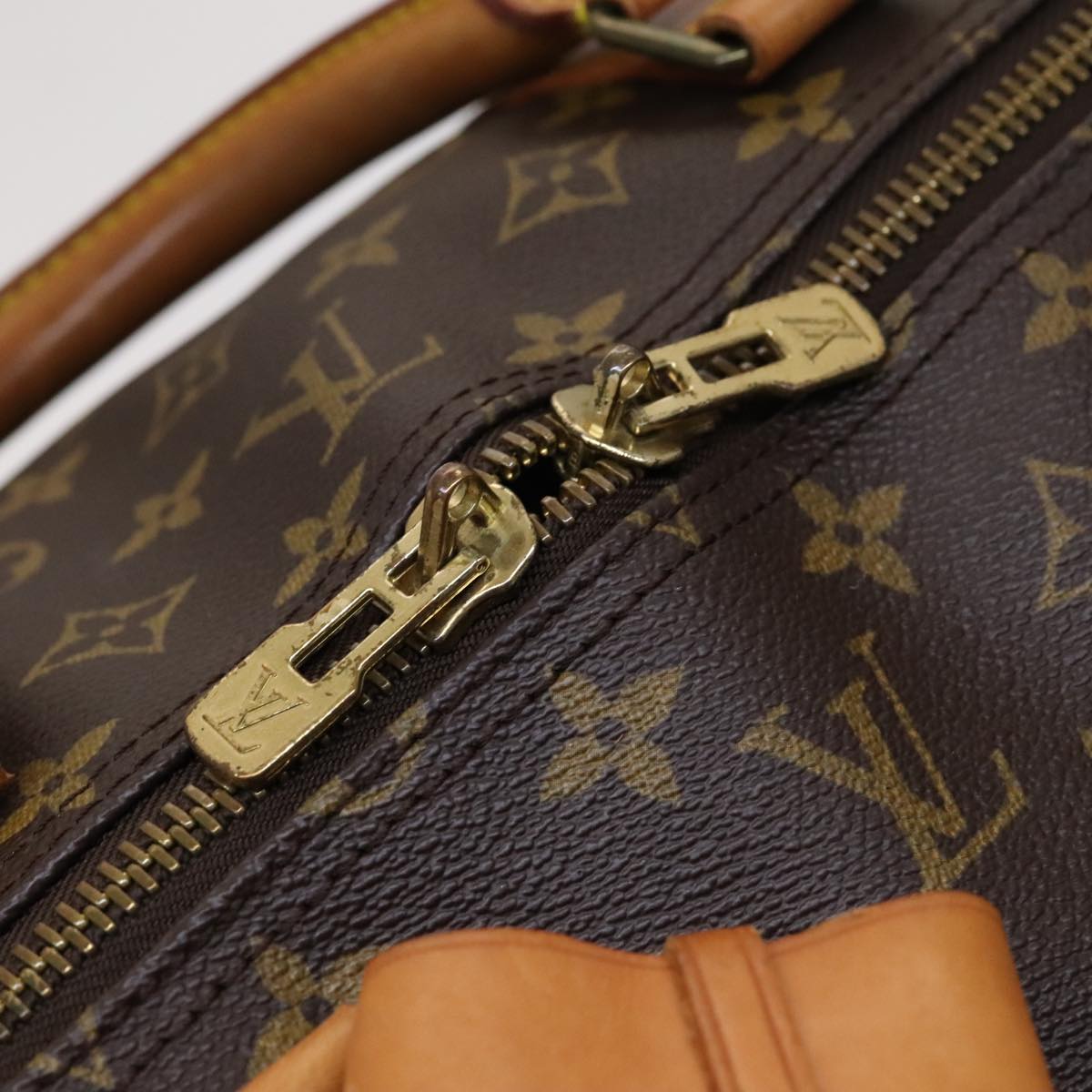 Louis Vuitton Keepall Bandoulière 60, Brown, Canvas, travel