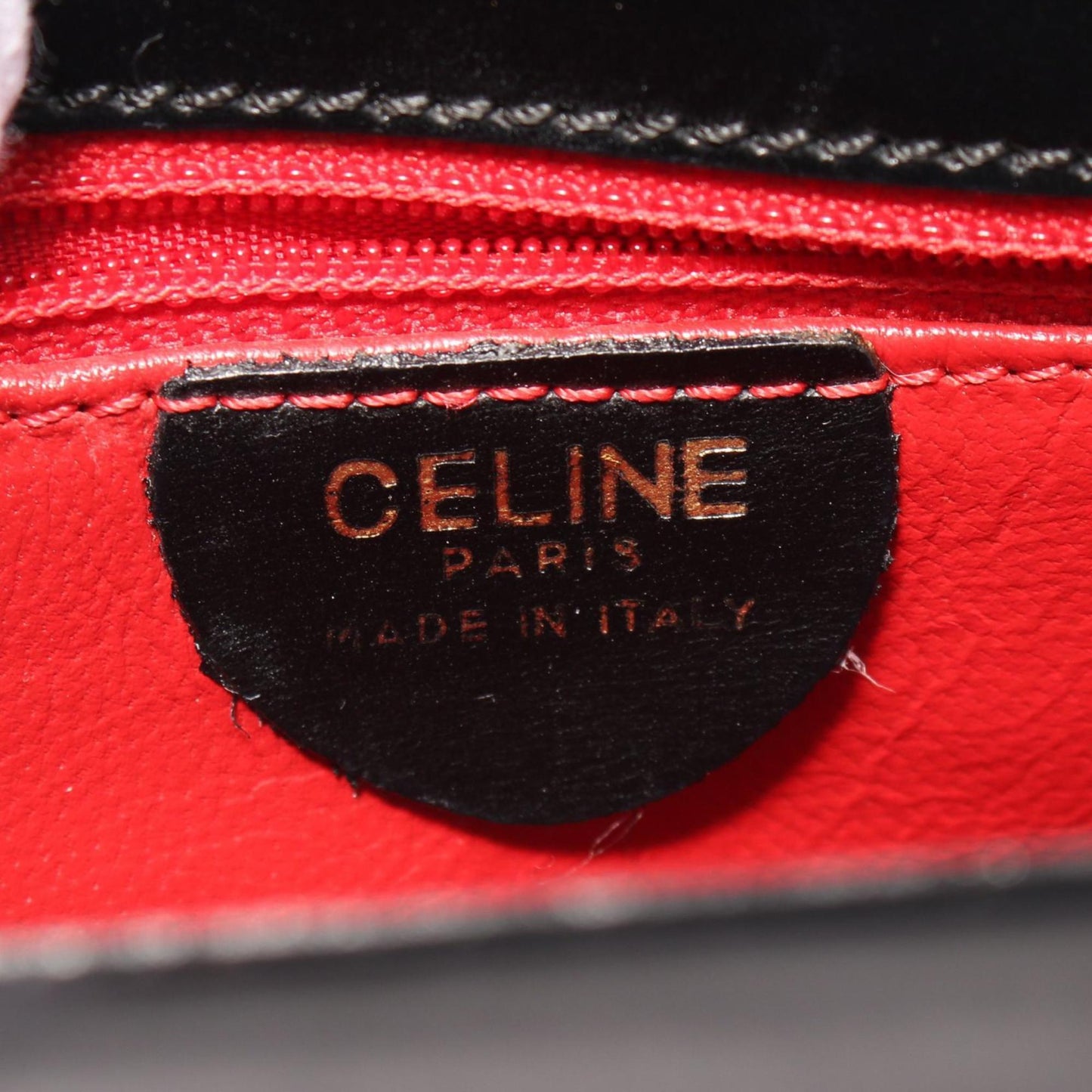 Céline, Black, Leather, handbag