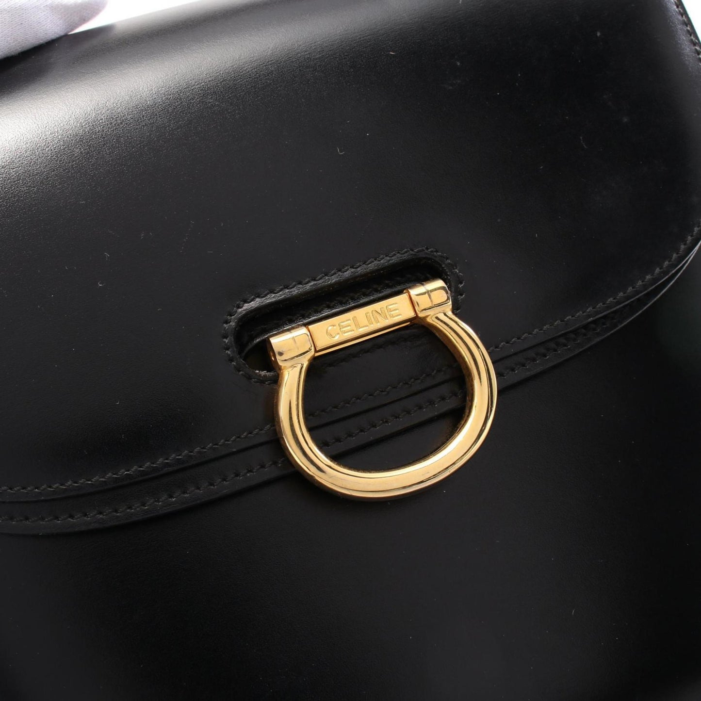 Céline, Black, Leather, handbag
