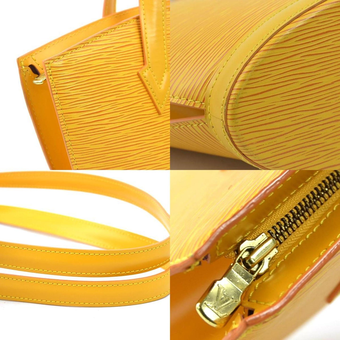 Louis Vuitton Saint Jacques, Yellow, Leather, shoulder