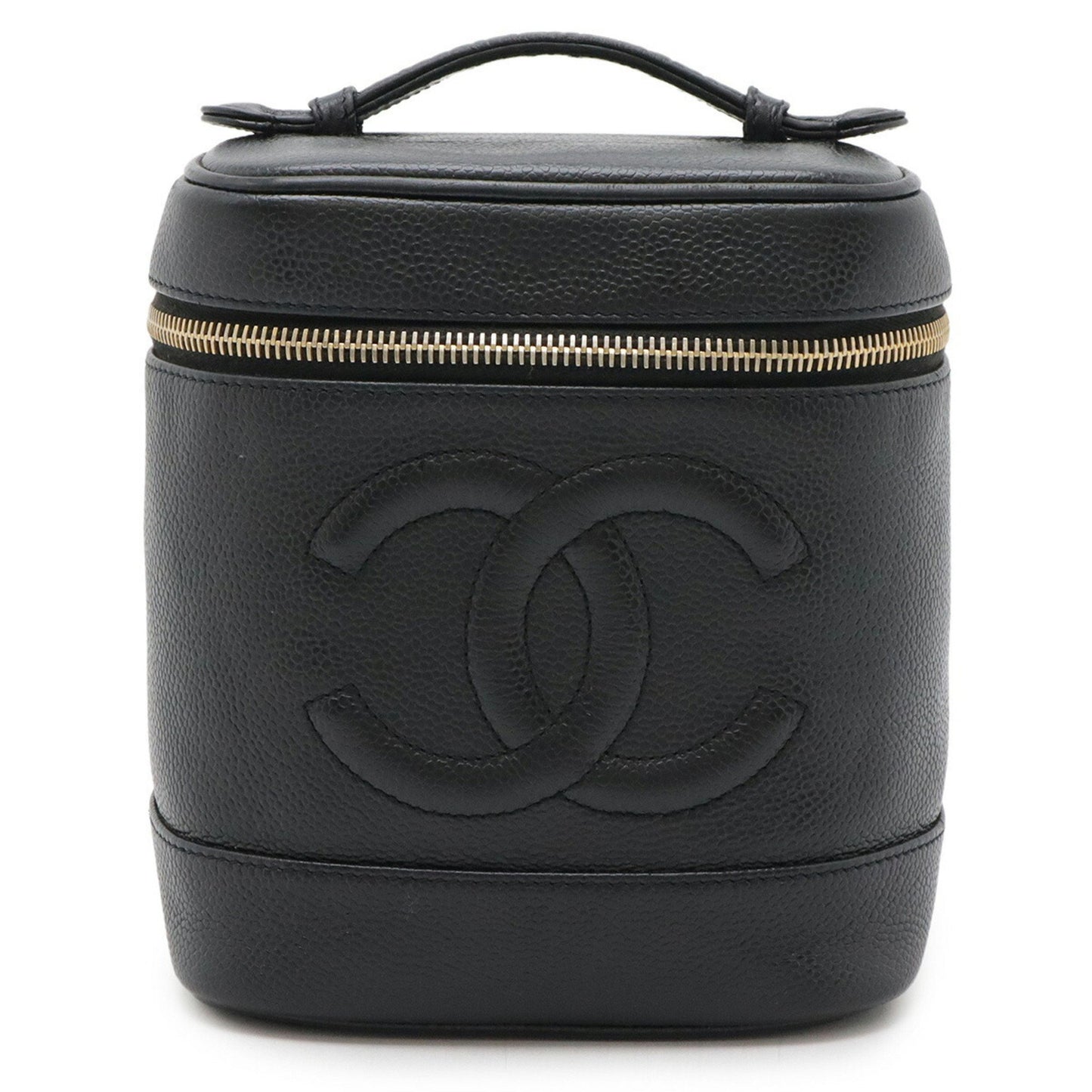 Chanel Vanity, Black, Leather, handbag