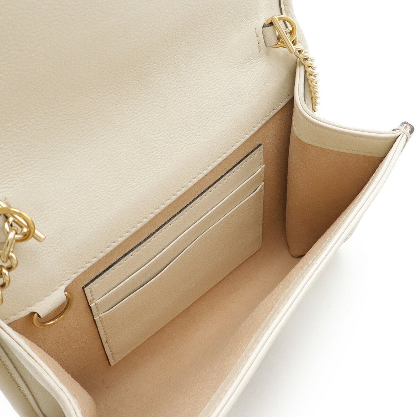 Gucci Tiger, White, Leather, shoulder