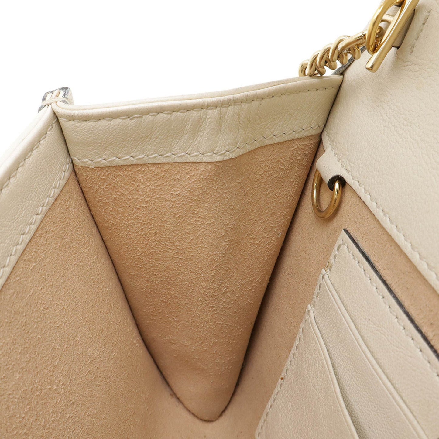 Gucci Tiger, White, Leather, shoulder