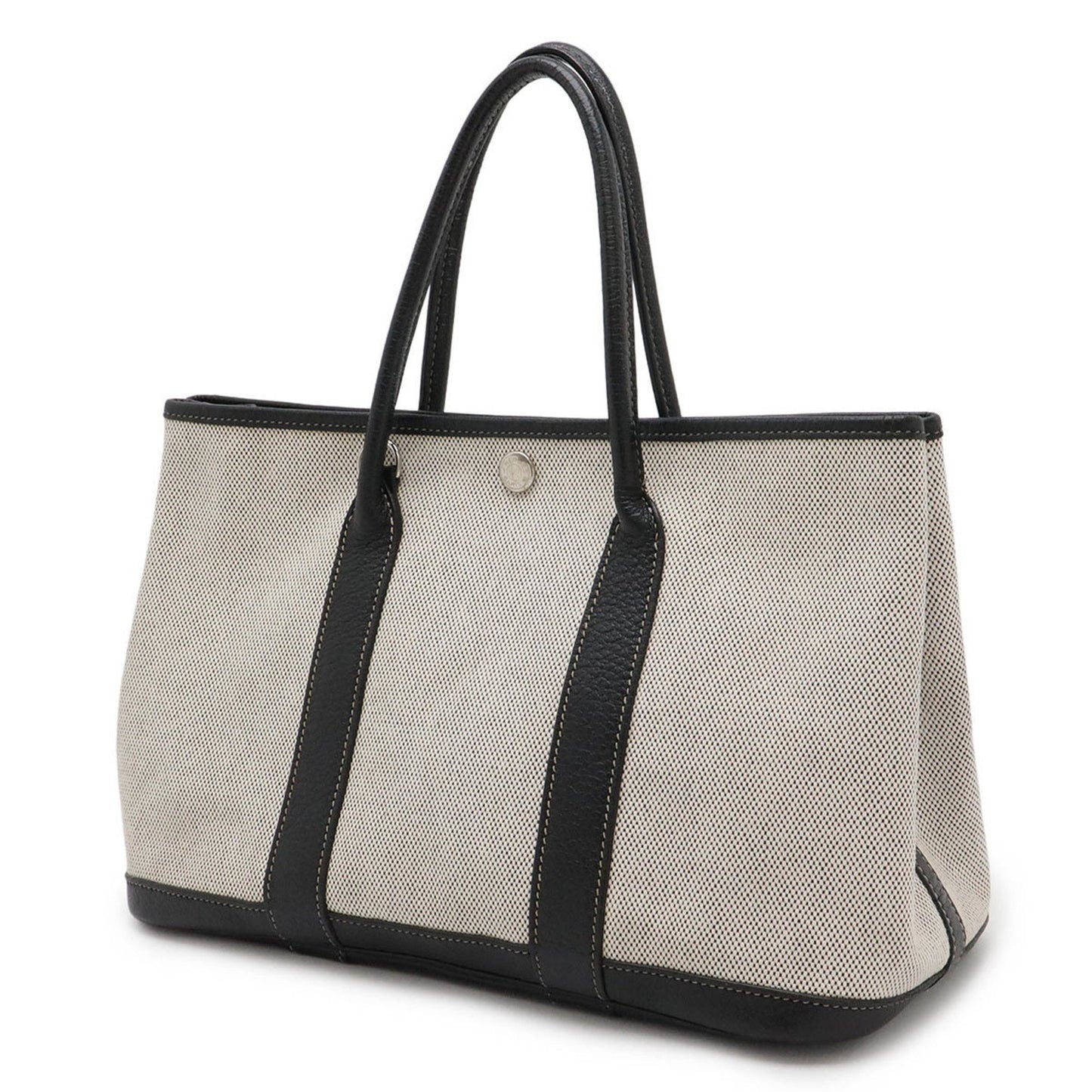 Hermès Garden Party, Beige, Canvas, handbag