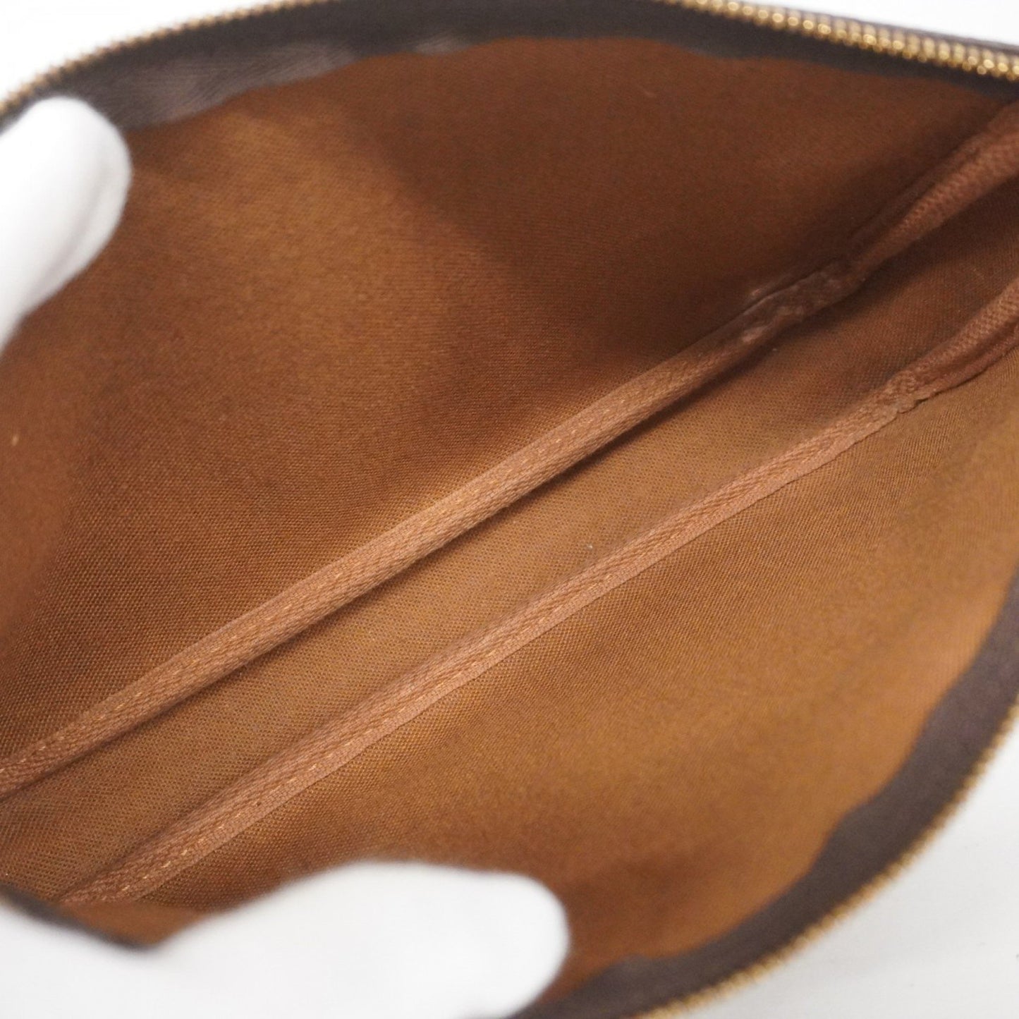 Louis Vuitton Pochette Accessoire, Brown, Canvas, clutch