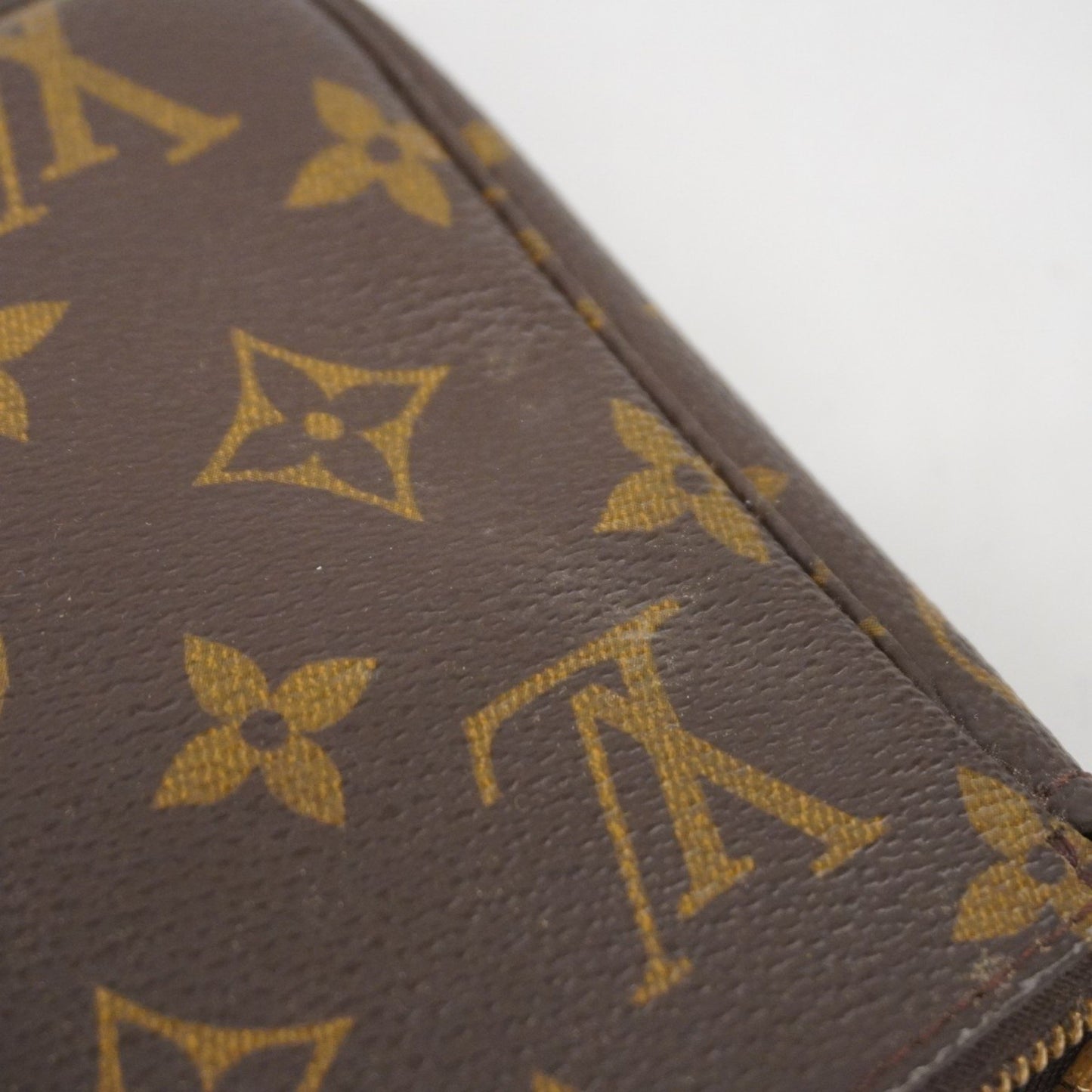 Louis Vuitton Pochette Accessoire, Brown, Canvas, clutch