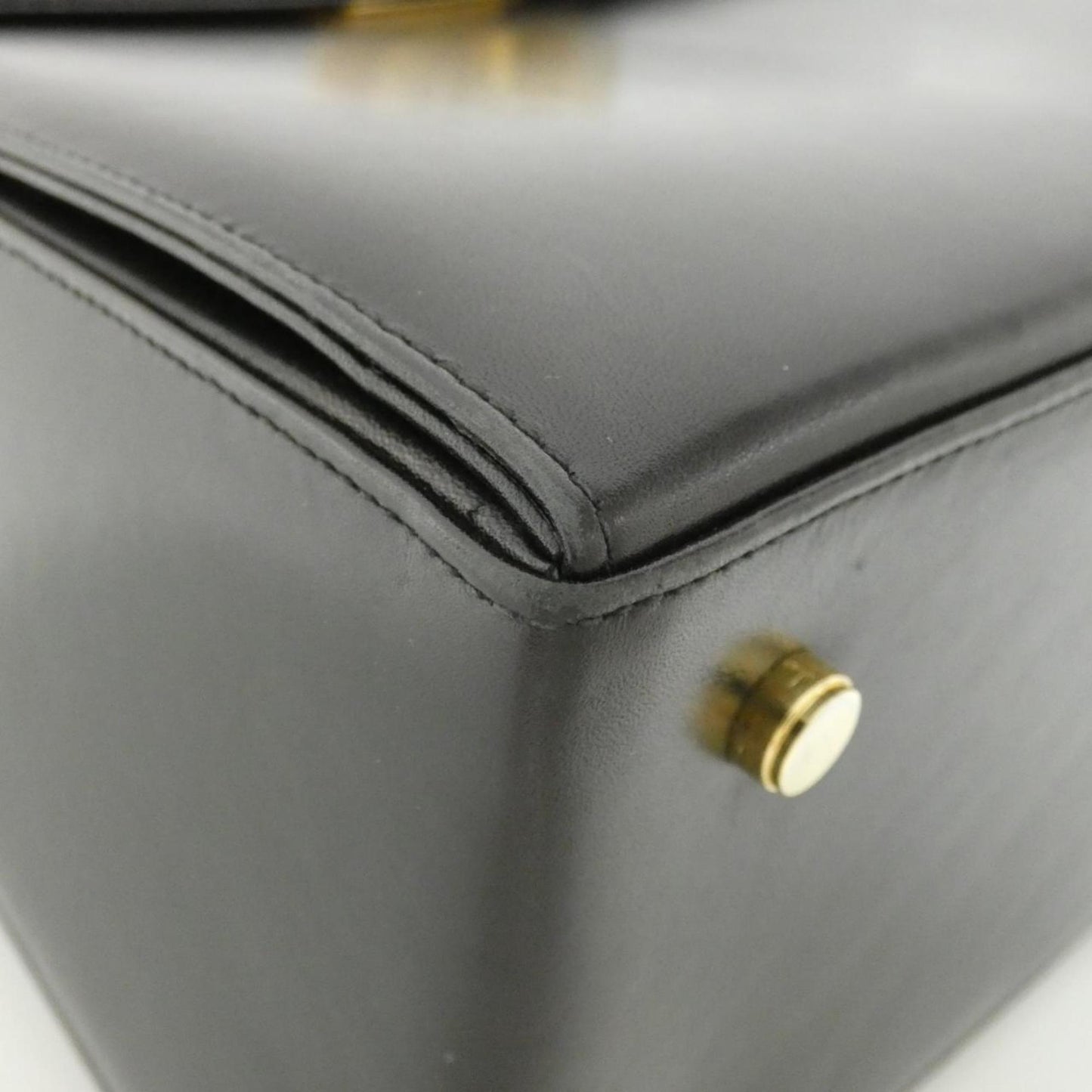 Salvatore Ferragamo Gancini, Black, Leather, handbag