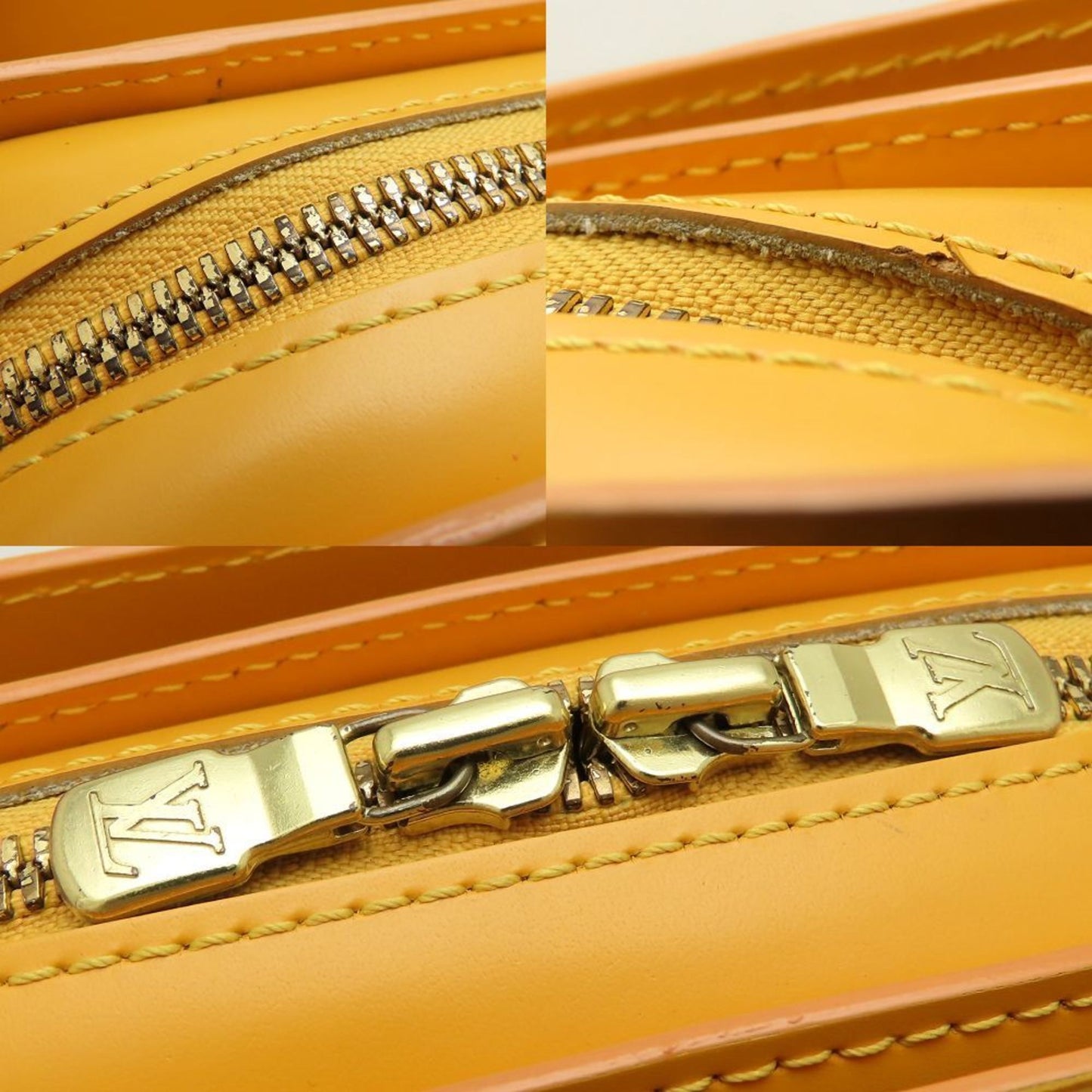 Louis Vuitton Pont Neuf, Yellow, Leather, handbag