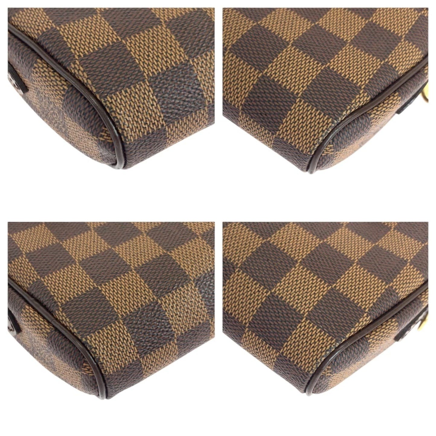 Louis Vuitton Ipanema, Brown, "CANVAS, LEATHER", clutch