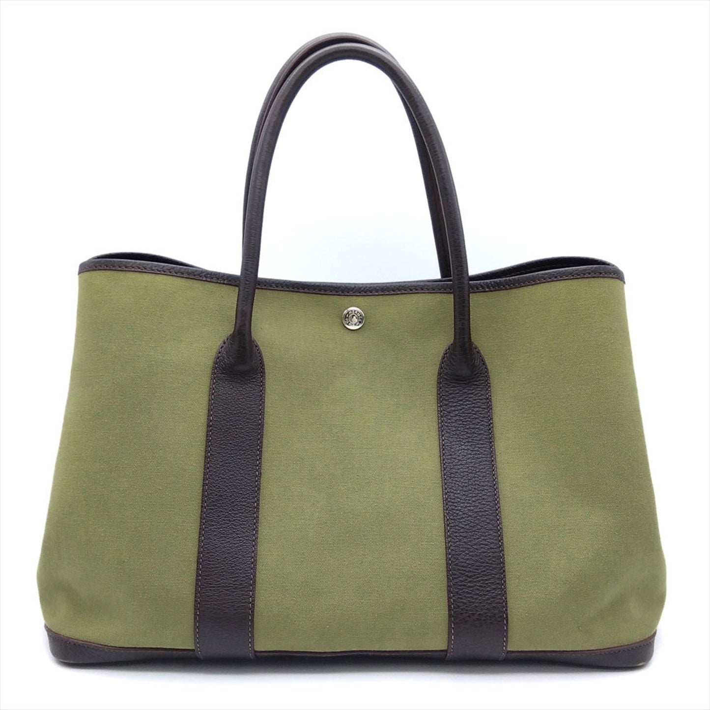 Hermès Garden Party, Khaki, "CANVAS, LEATHER", tote
