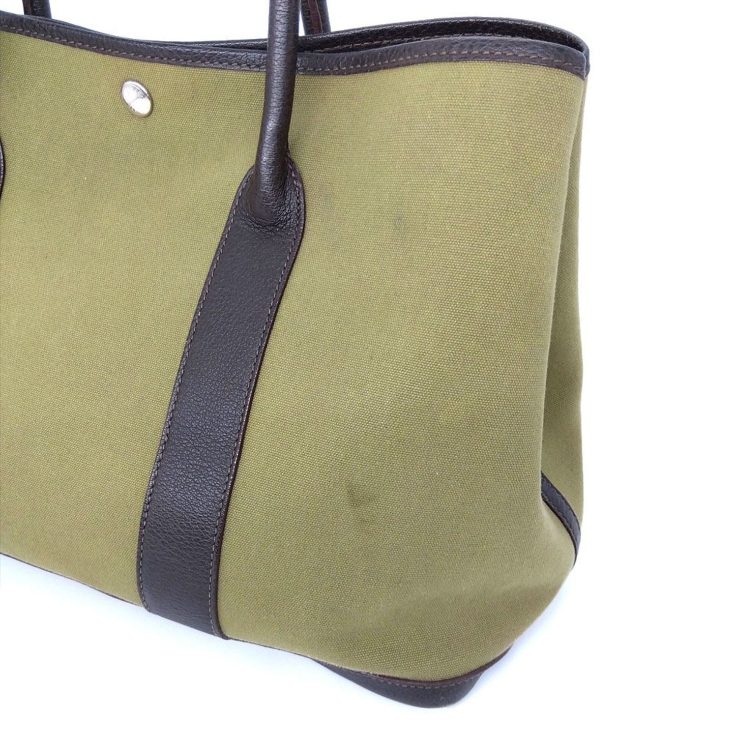 Hermès Garden Party, Khaki, "CANVAS, LEATHER", tote