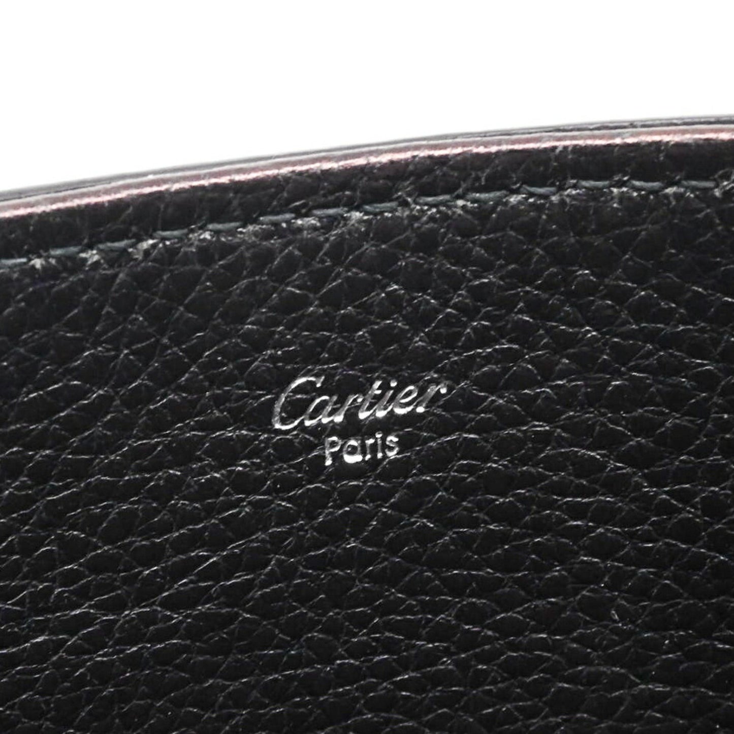 Cartier Marcello, Black, Leather, handbag