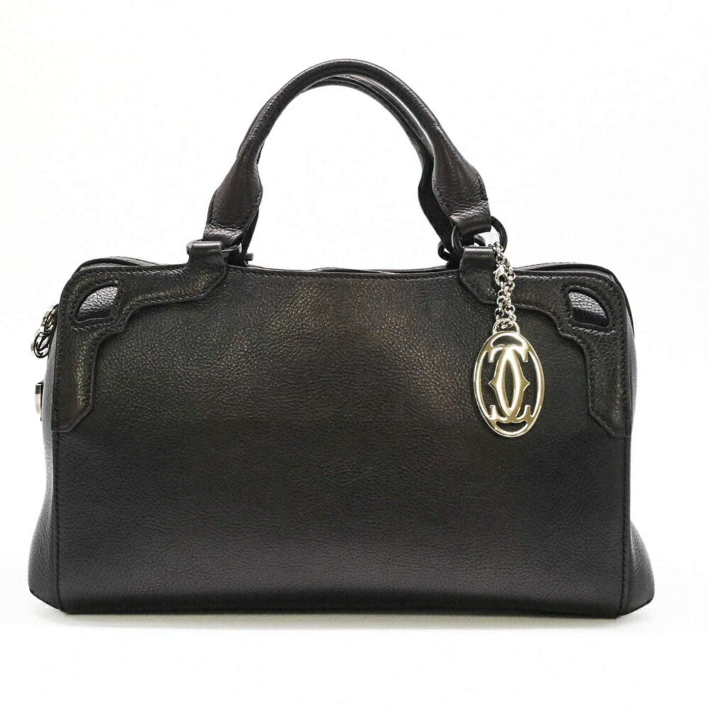Cartier Marcello, Black, Leather, handbag