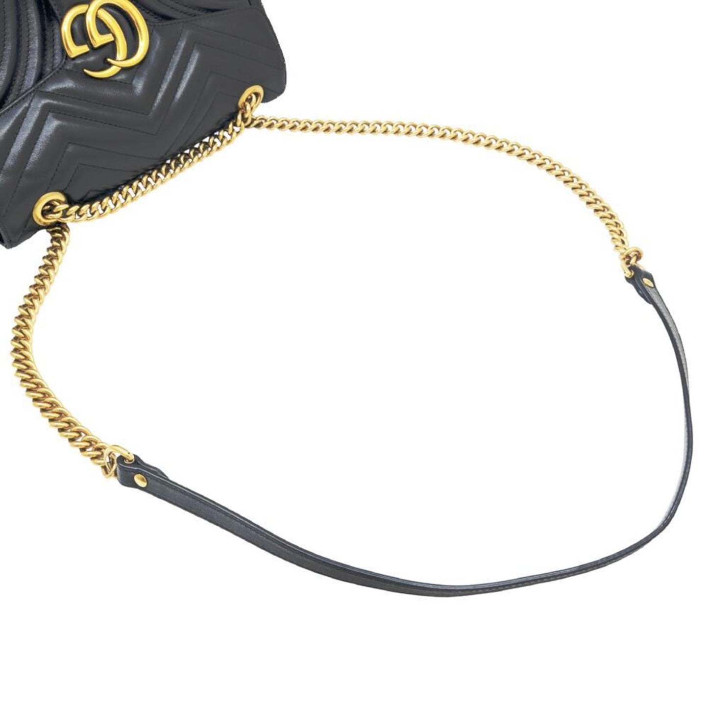 Gucci GG Marmont, Black, Leather, shoulder