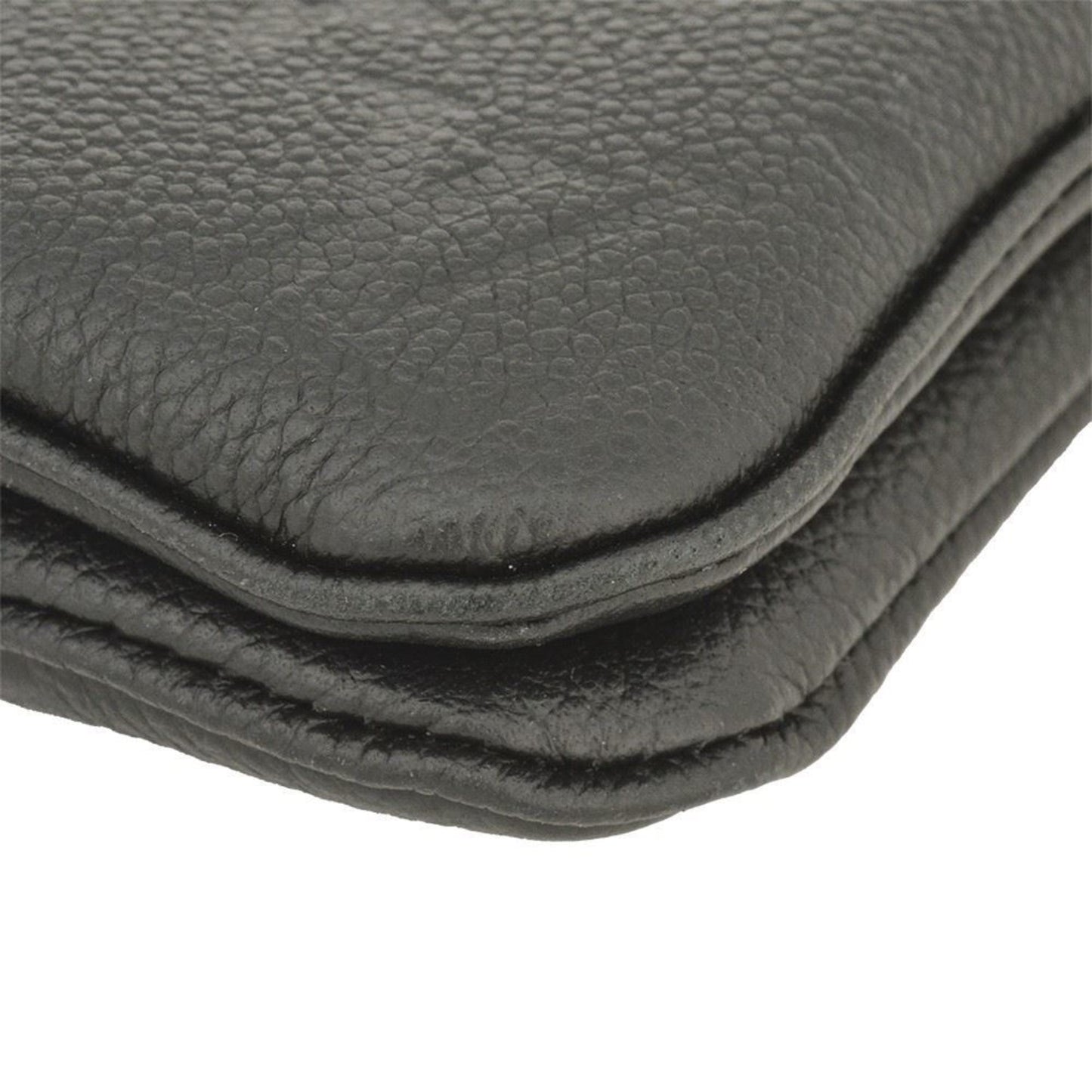 Louis Vuitton Double Zip, Black, Leather, clutch