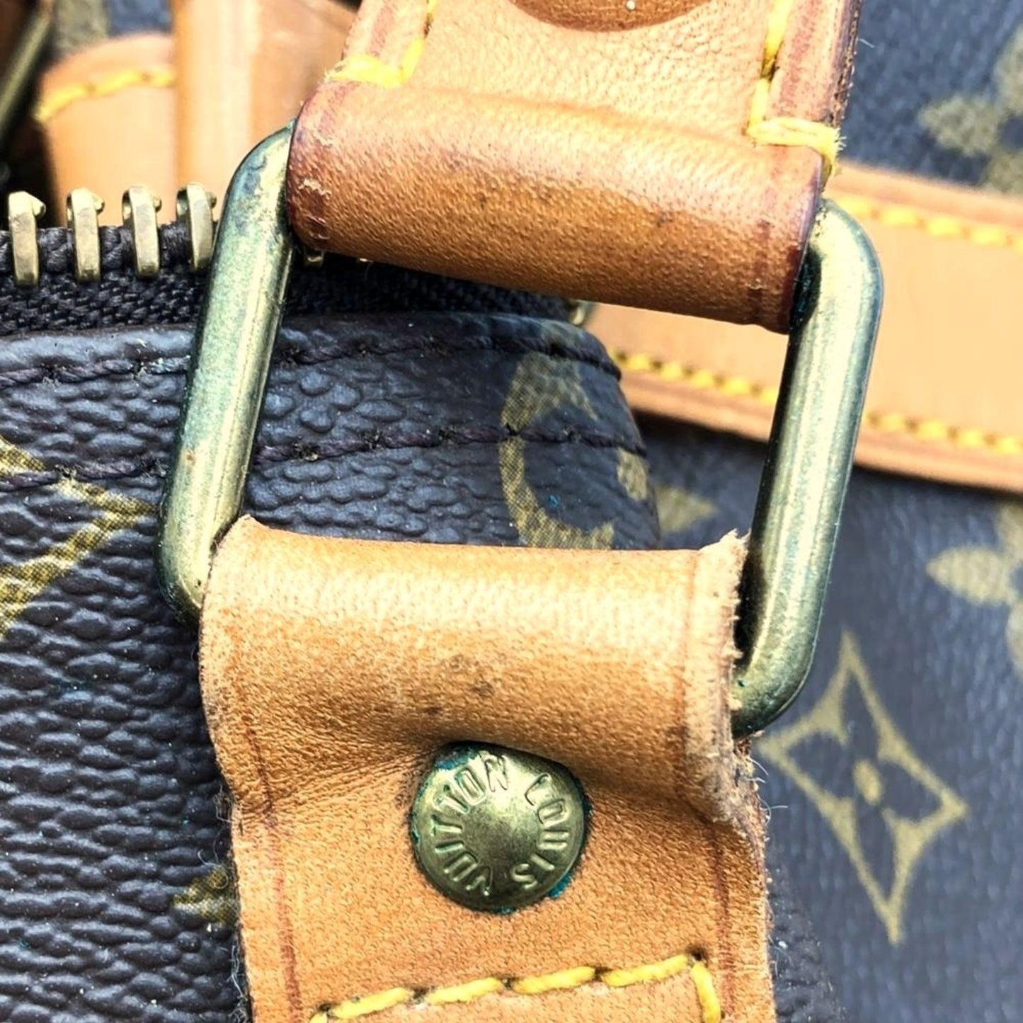 Louis Vuitton Keepall 50, Brown, Canvas, travel