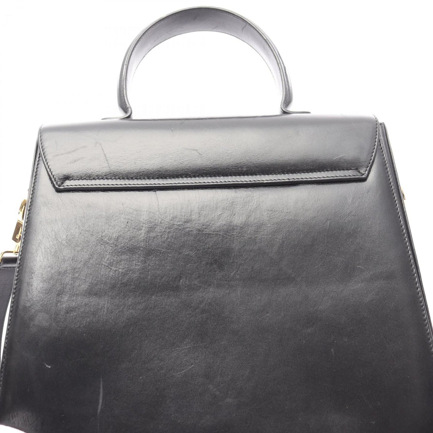 Salvatore Ferragamo Gancini, Black, Leather, handbag