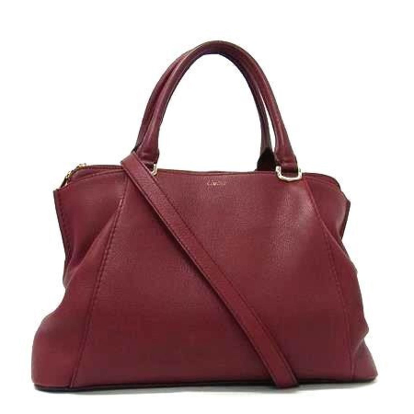 Cartier C de cartier, Burgundy, Leather, tote