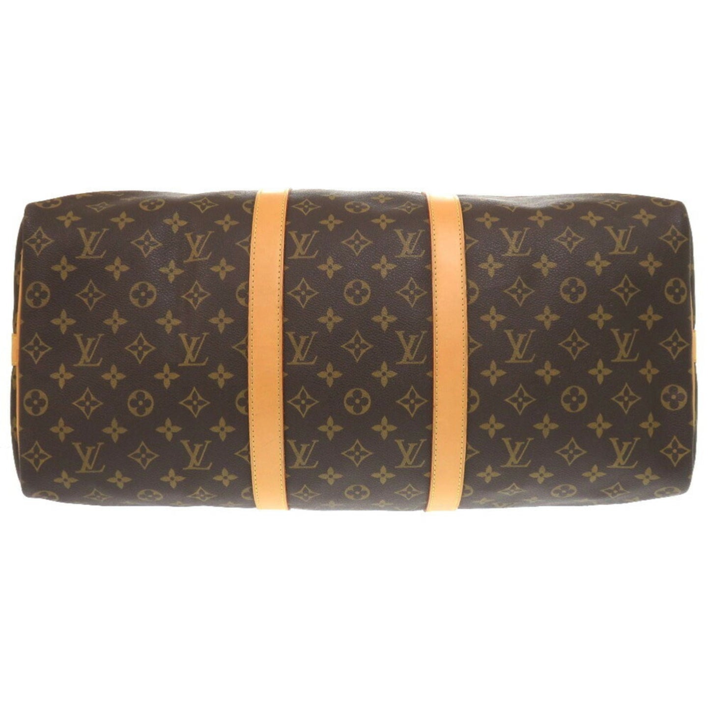 Louis Vuitton Keepall Bandouliere 50, Brown, "CANVAS, LEATHER", travel