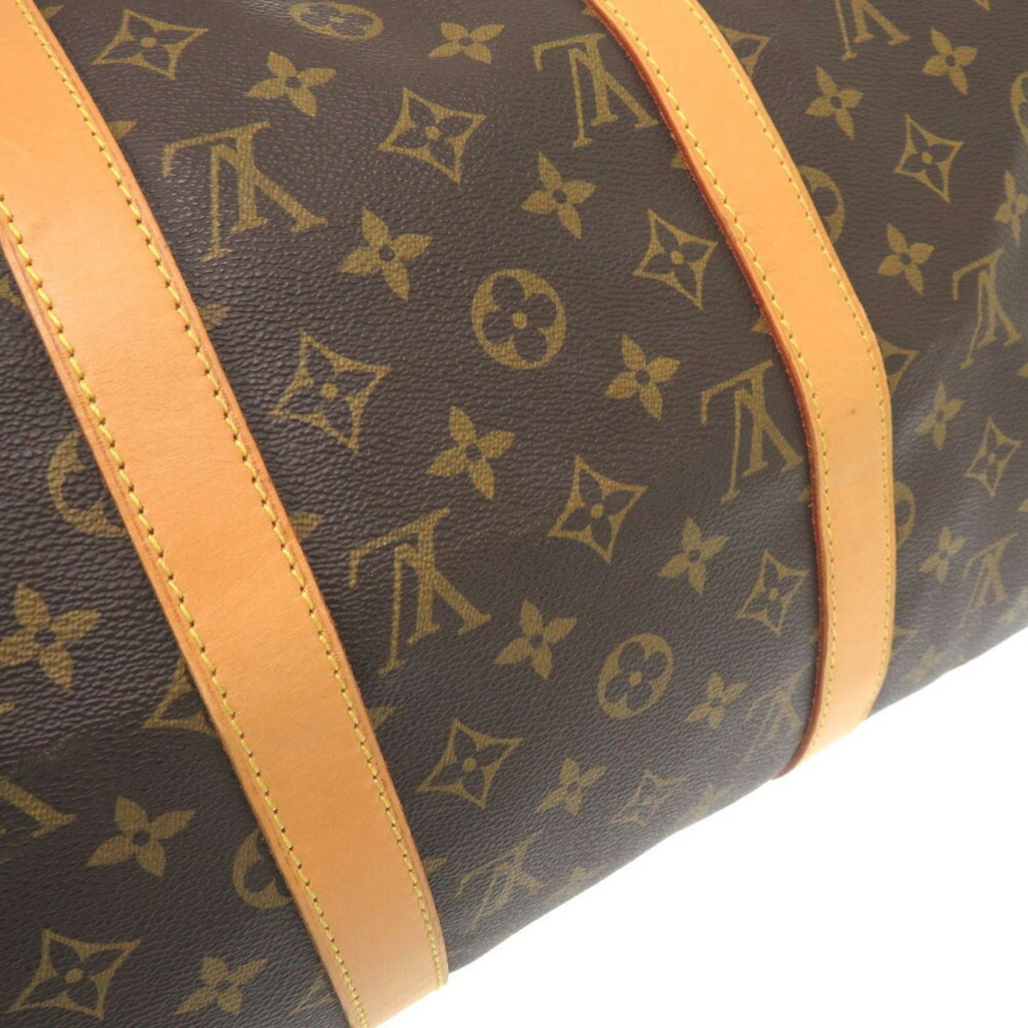 Louis Vuitton Keepall Bandouliere 50, Brown, "CANVAS, LEATHER", travel