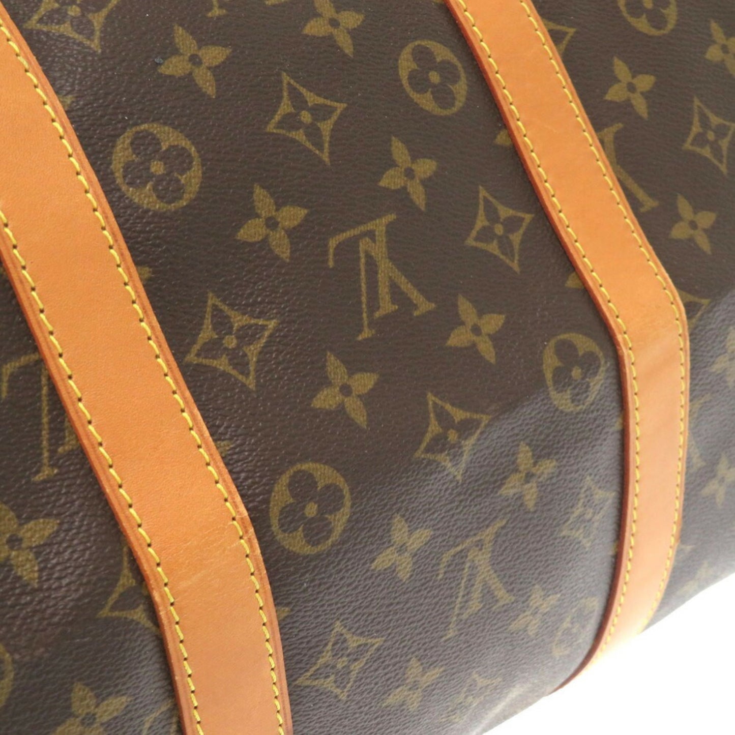 Louis Vuitton Keepall Bandouliere 55, Brown, "CANVAS, LEATHER", travel