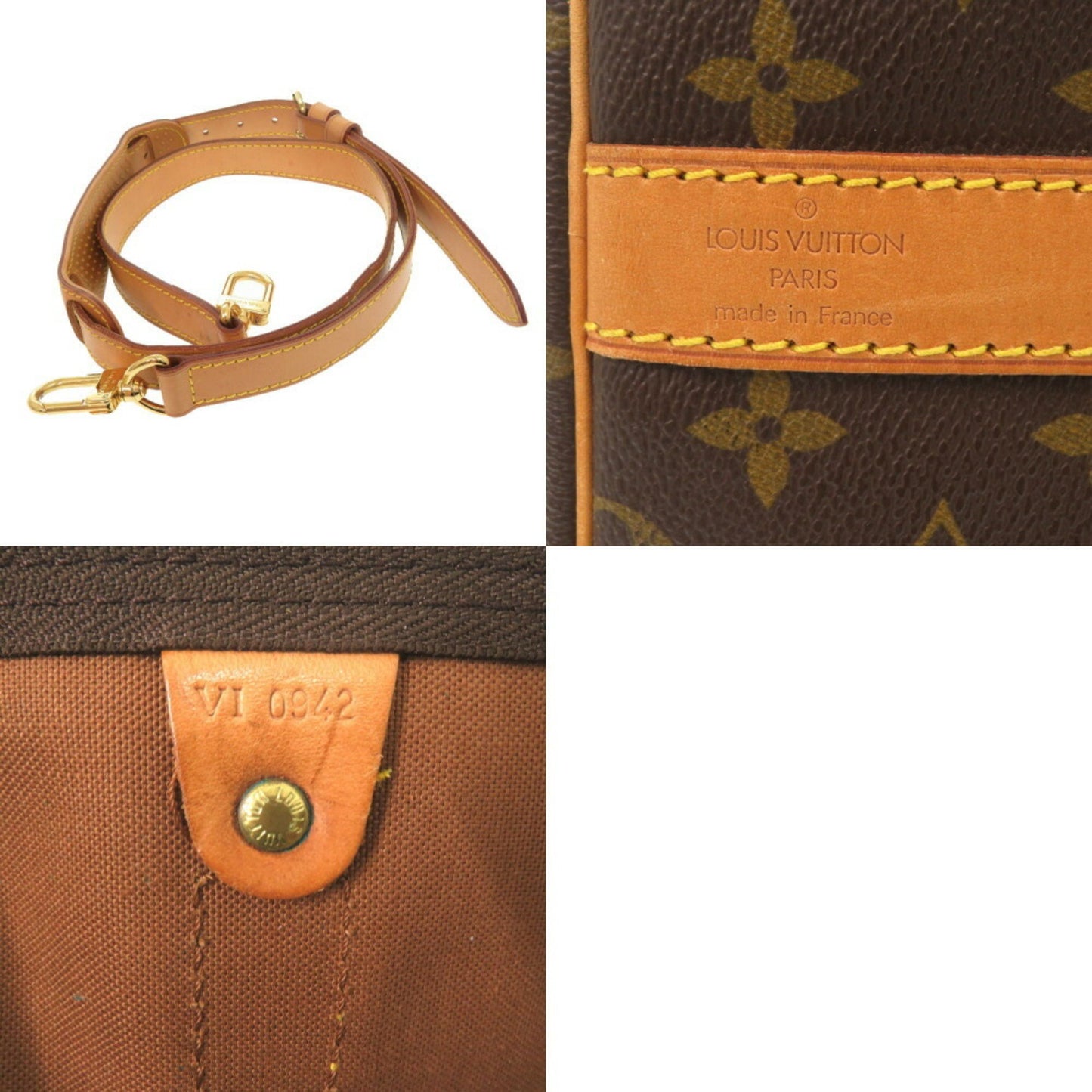 Louis Vuitton Keepall Bandoulière 60, Brown, Canvas, travel