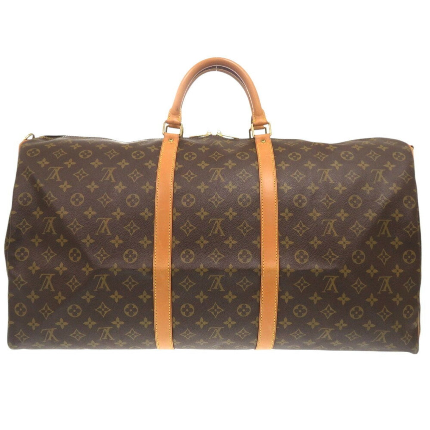 Louis Vuitton Keepall Bandoulière 60, Brown, Canvas, travel