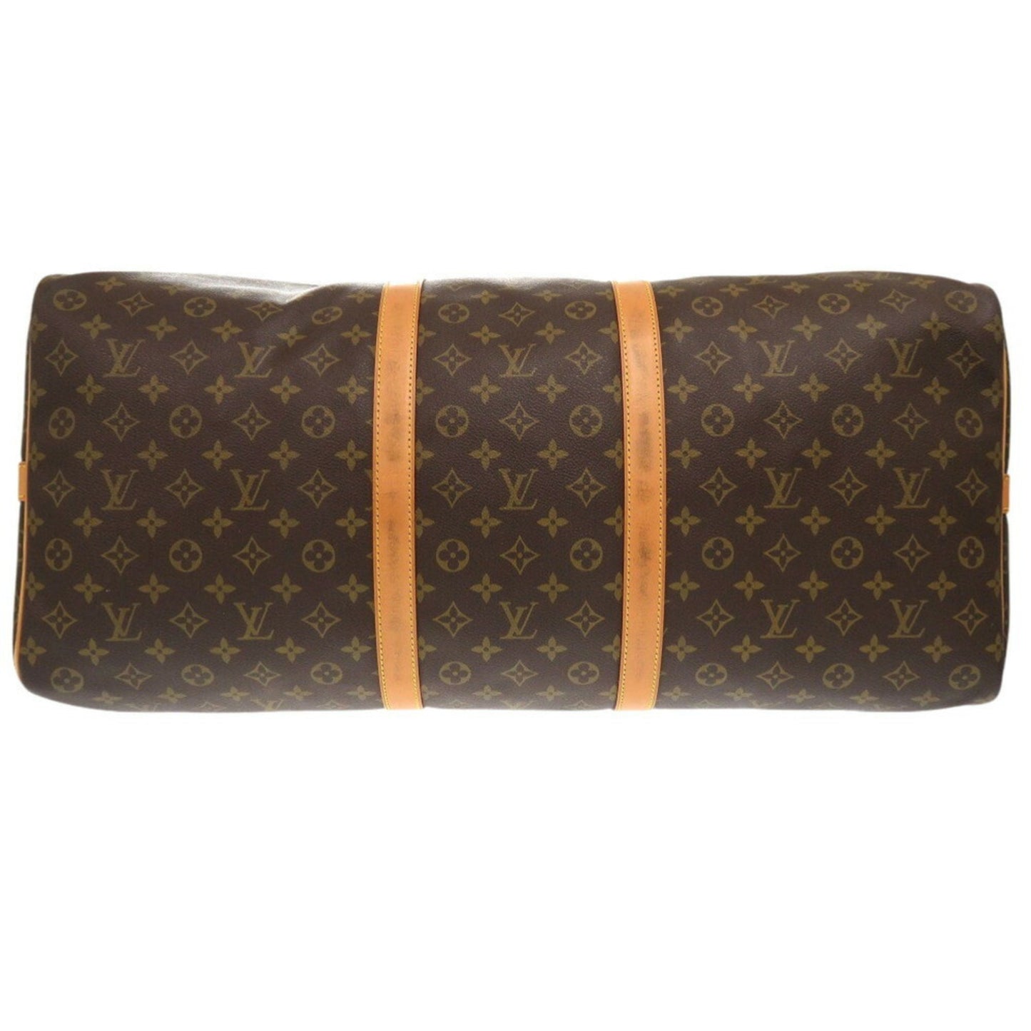 Louis Vuitton Keepall Bandoulière 60, Brown, Canvas, travel