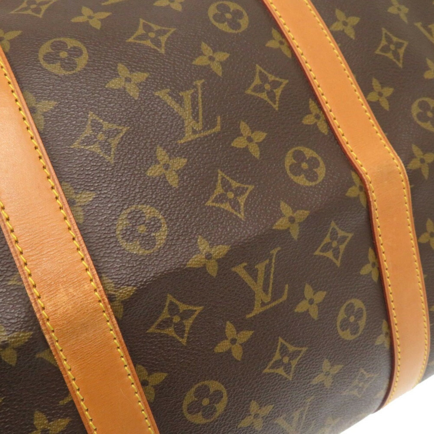 Louis Vuitton Keepall Bandoulière 60, Brown, Canvas, travel