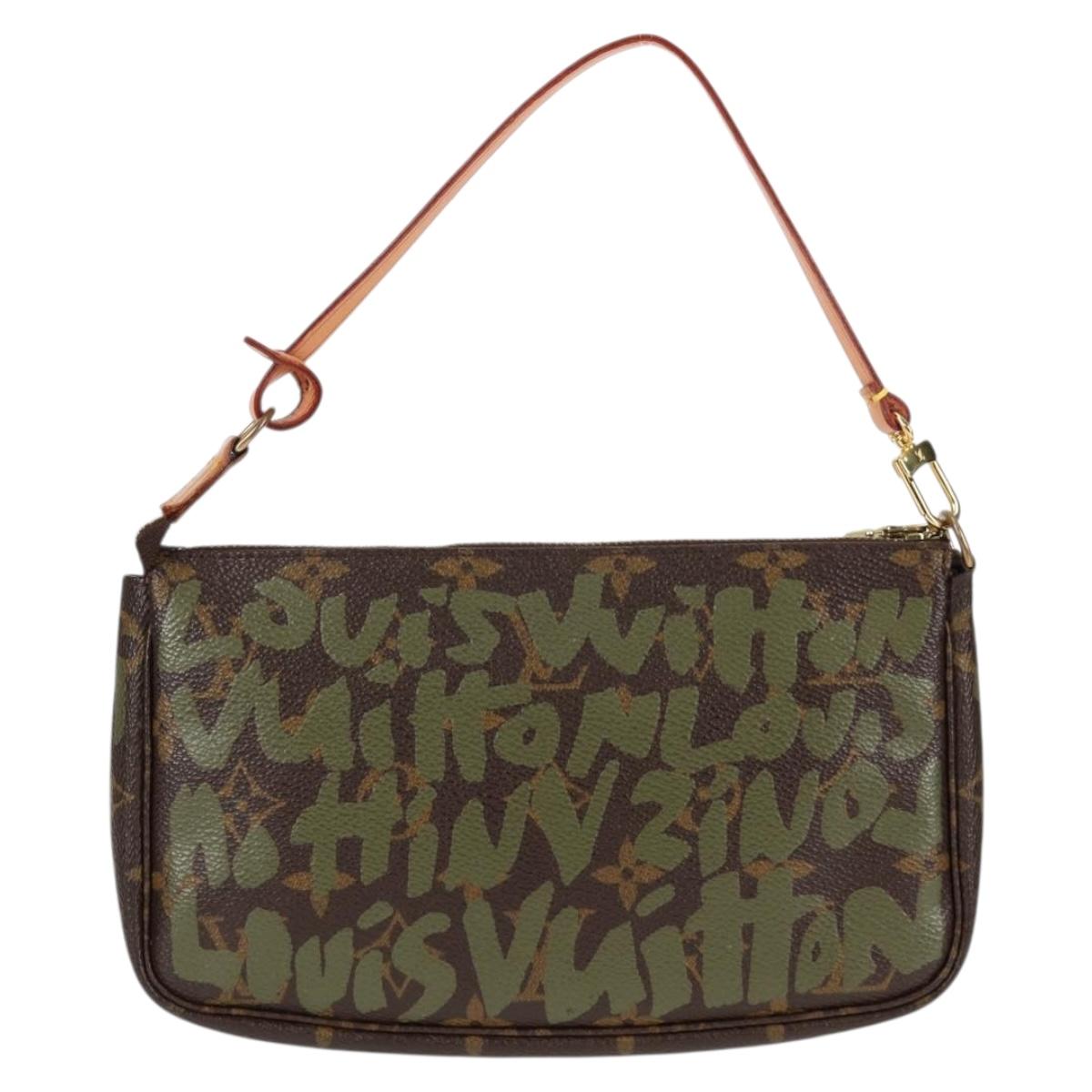 Louis Vuitton Pochette Accessoire, Brown, Canvas, clutch