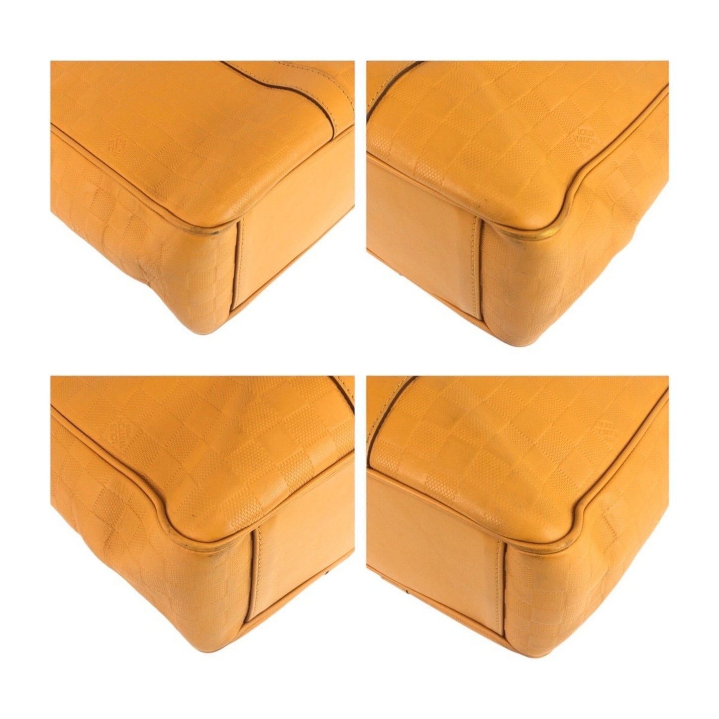Louis Vuitton Tadao, Yellow, Leather, tote