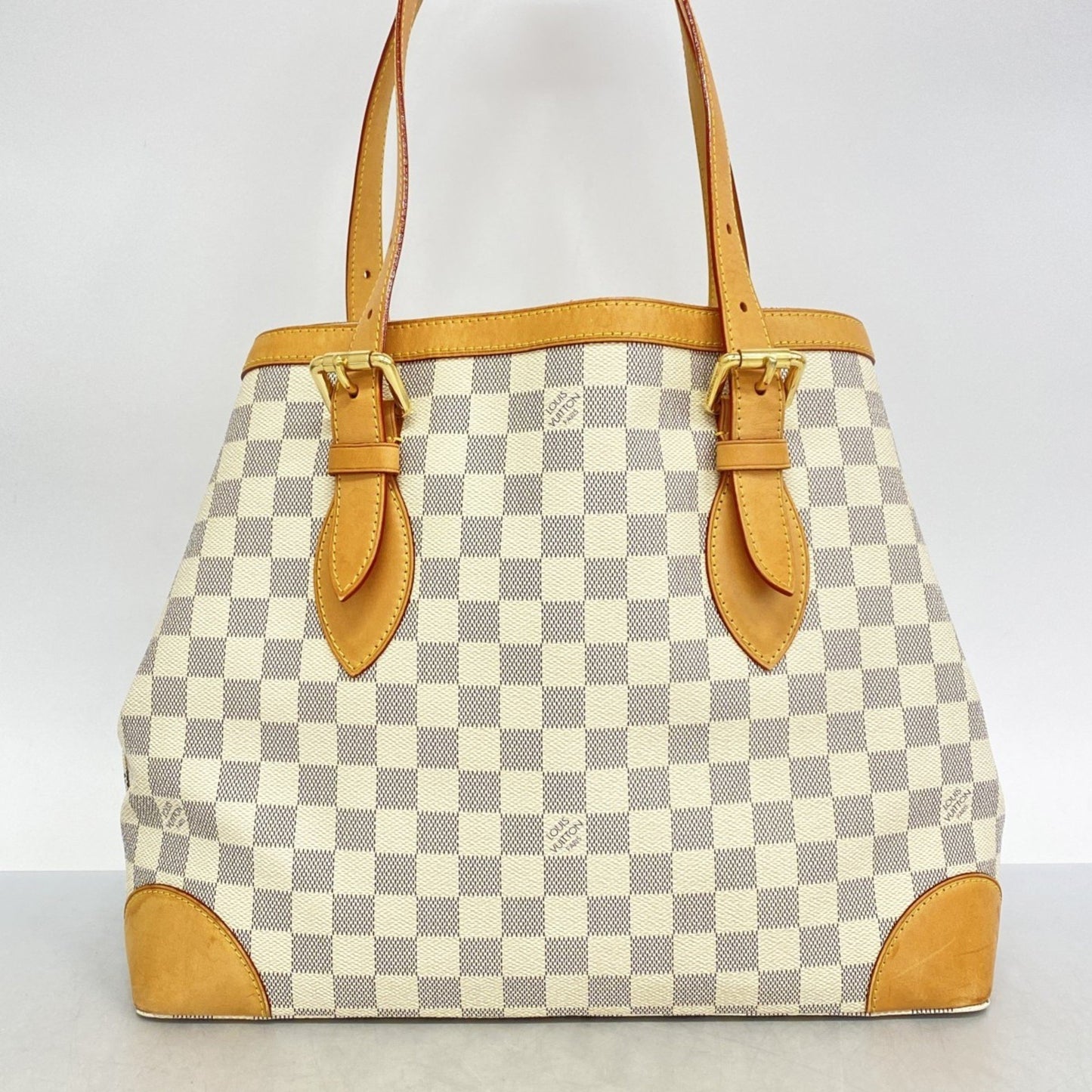 Louis Vuitton Hampstead, White, Canvas, tote