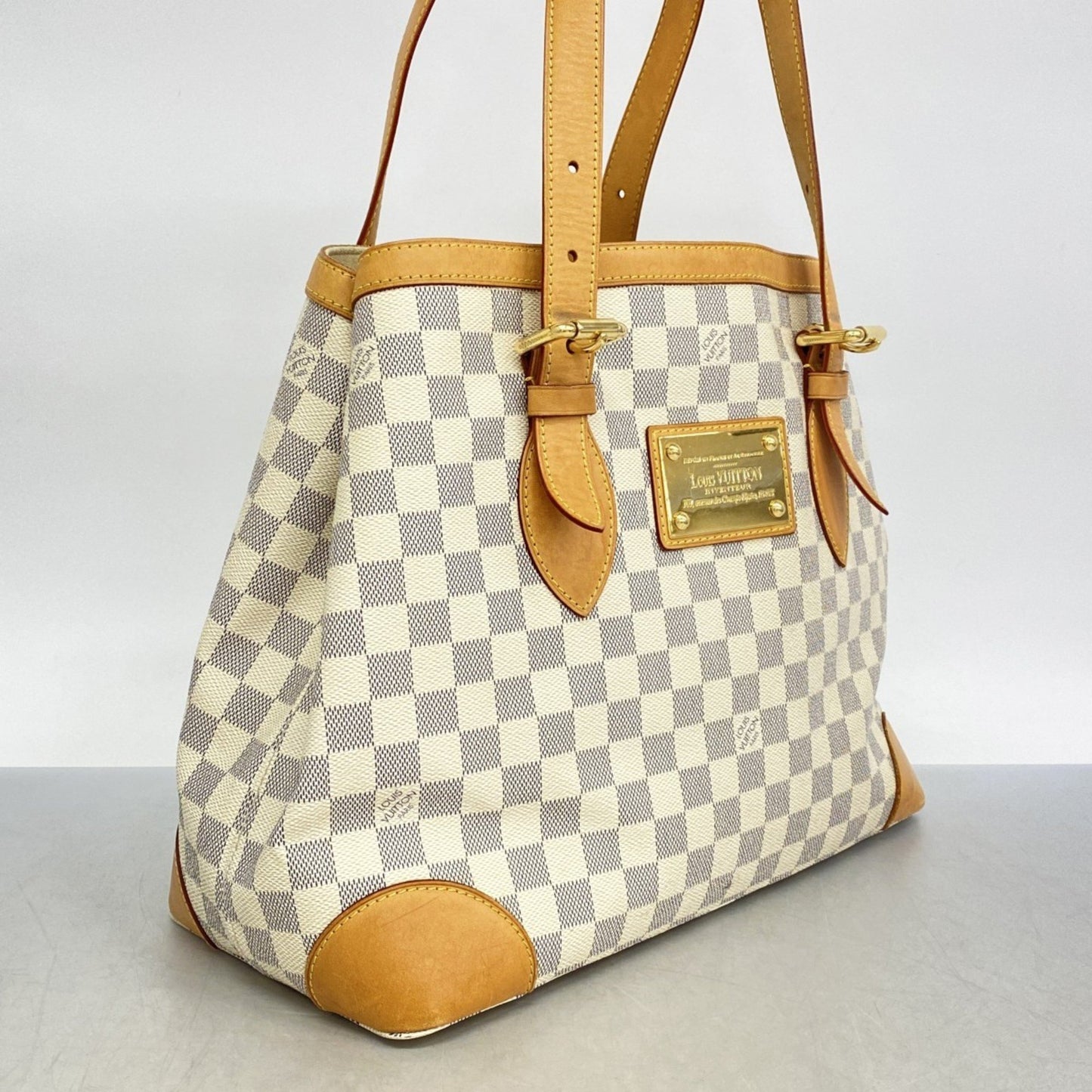 Louis Vuitton Hampstead, White, Canvas, tote