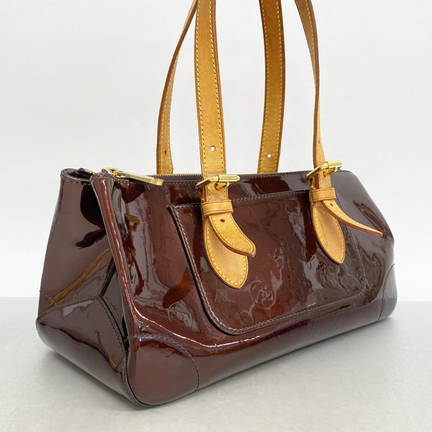 Louis Vuitton Rosewood, Burgundy, Patent Leather, handbag