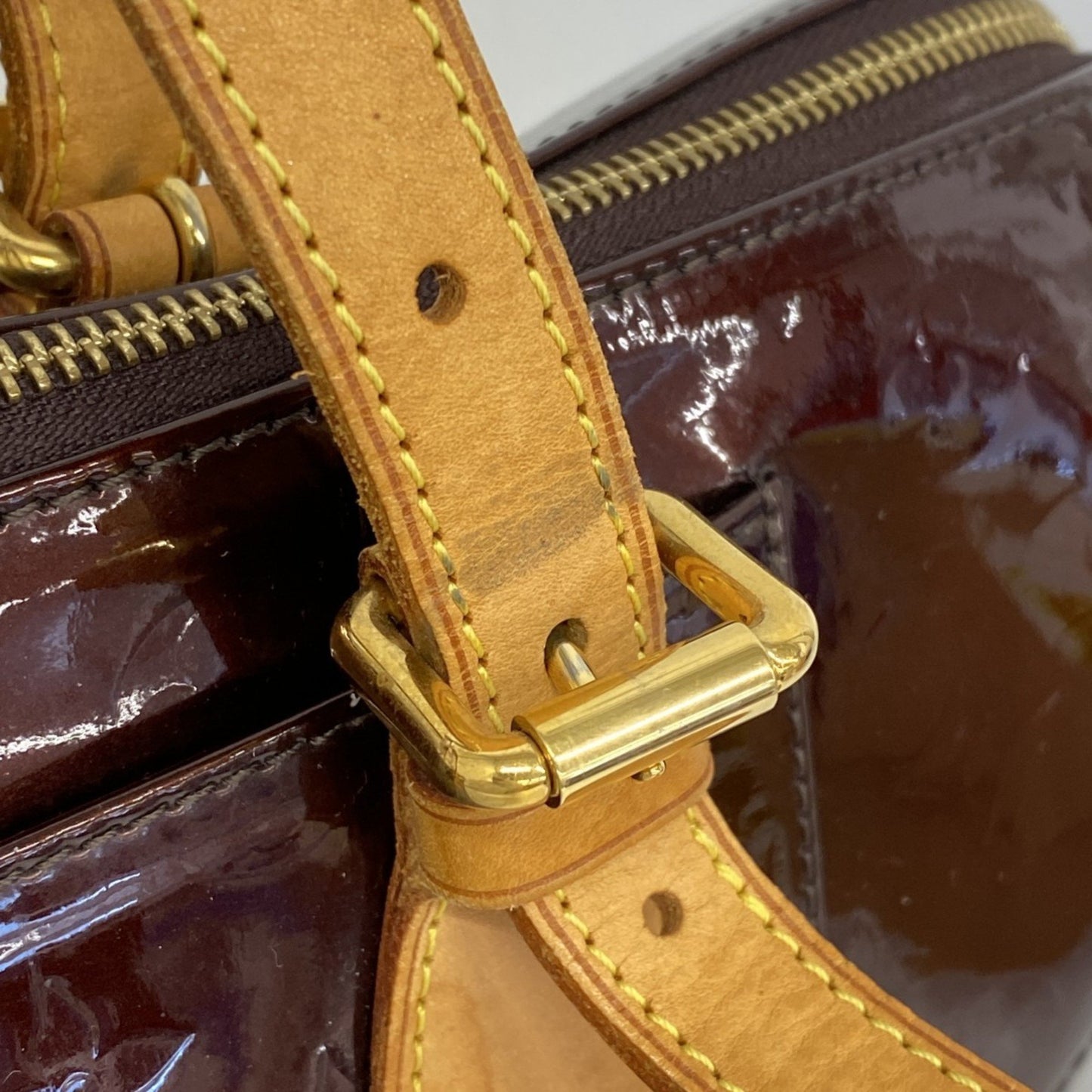 Louis Vuitton Rosewood, Burgundy, Patent Leather, handbag